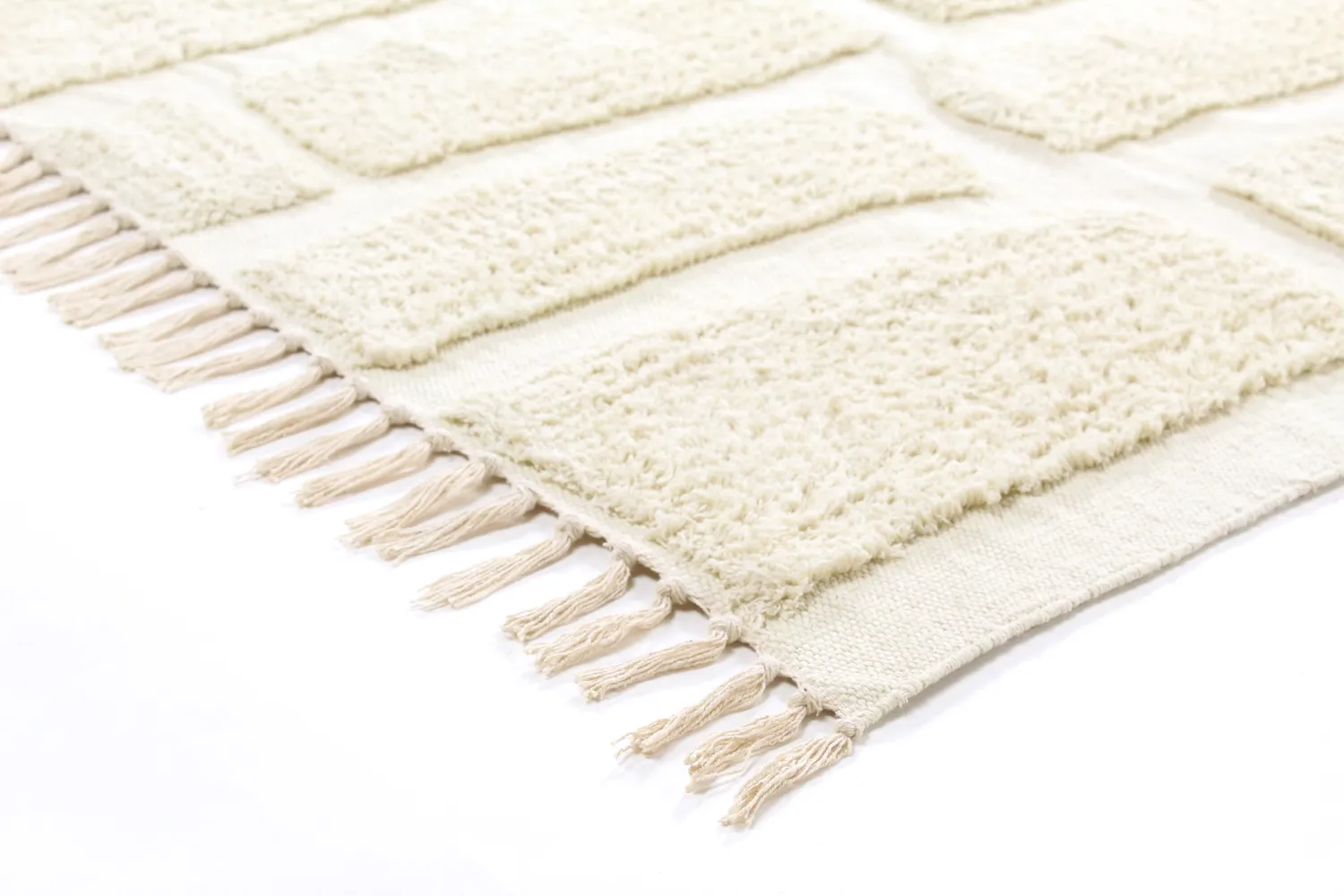 Shaggy koberce - Cyrus Natural Cotton Shaggy (špinavě bílá)
