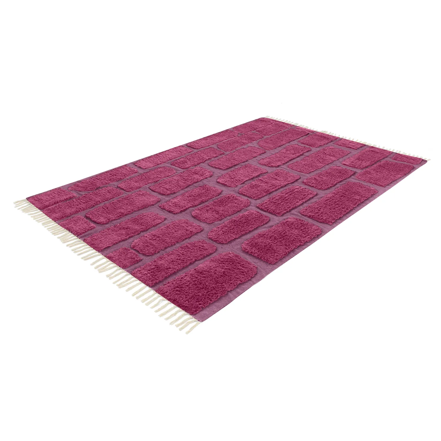 Shaggy koberce - Cyrus Natural Cotton Shaggy (červené)