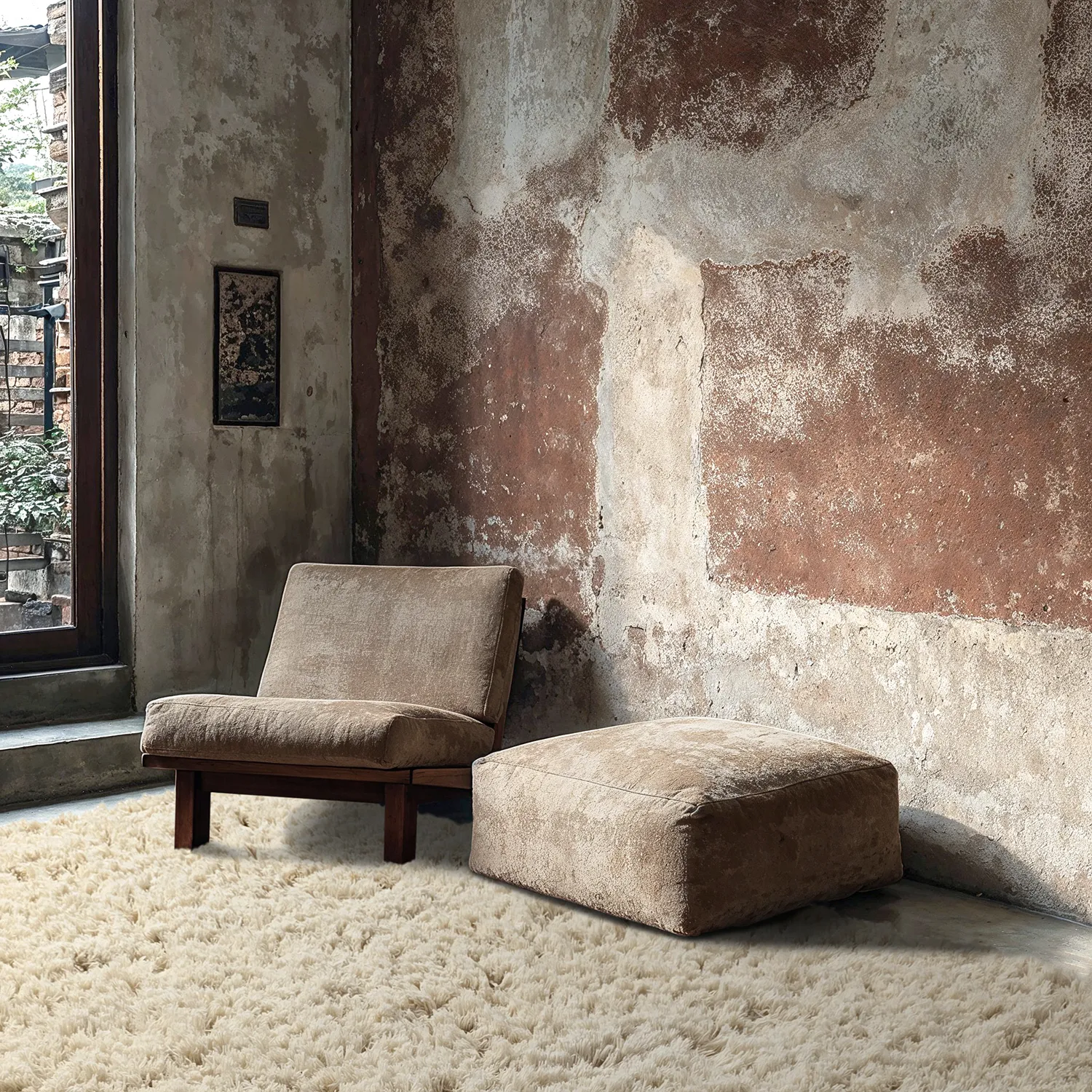 Shaggy koberce - Fassale Hand Woven Wool Shaggy (krém)