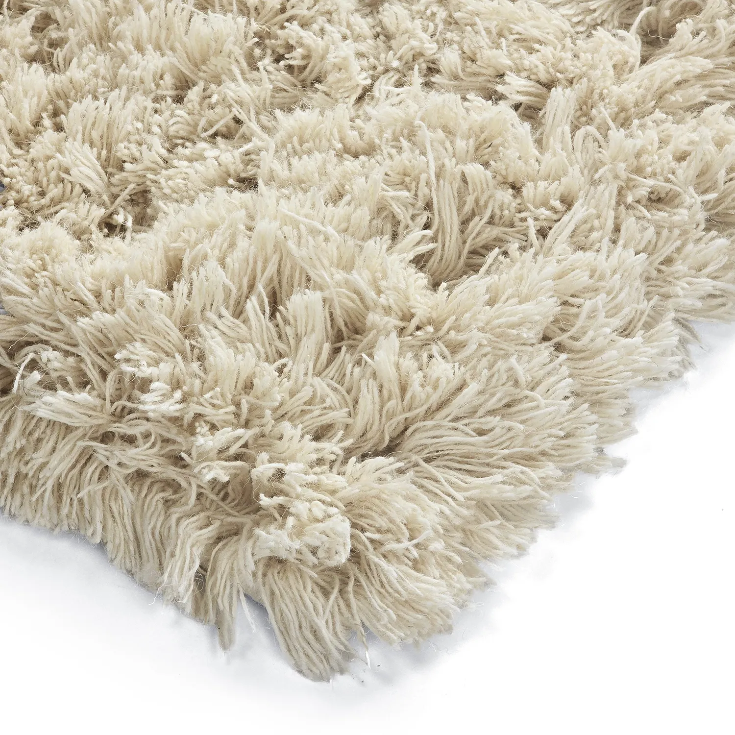 Shaggy koberce - Fassale Hand Woven Wool Shaggy (krém)