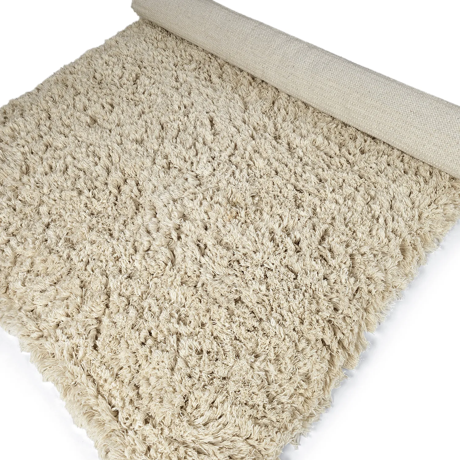 Shaggy koberce - Fassale Hand Woven Wool Shaggy (krém)