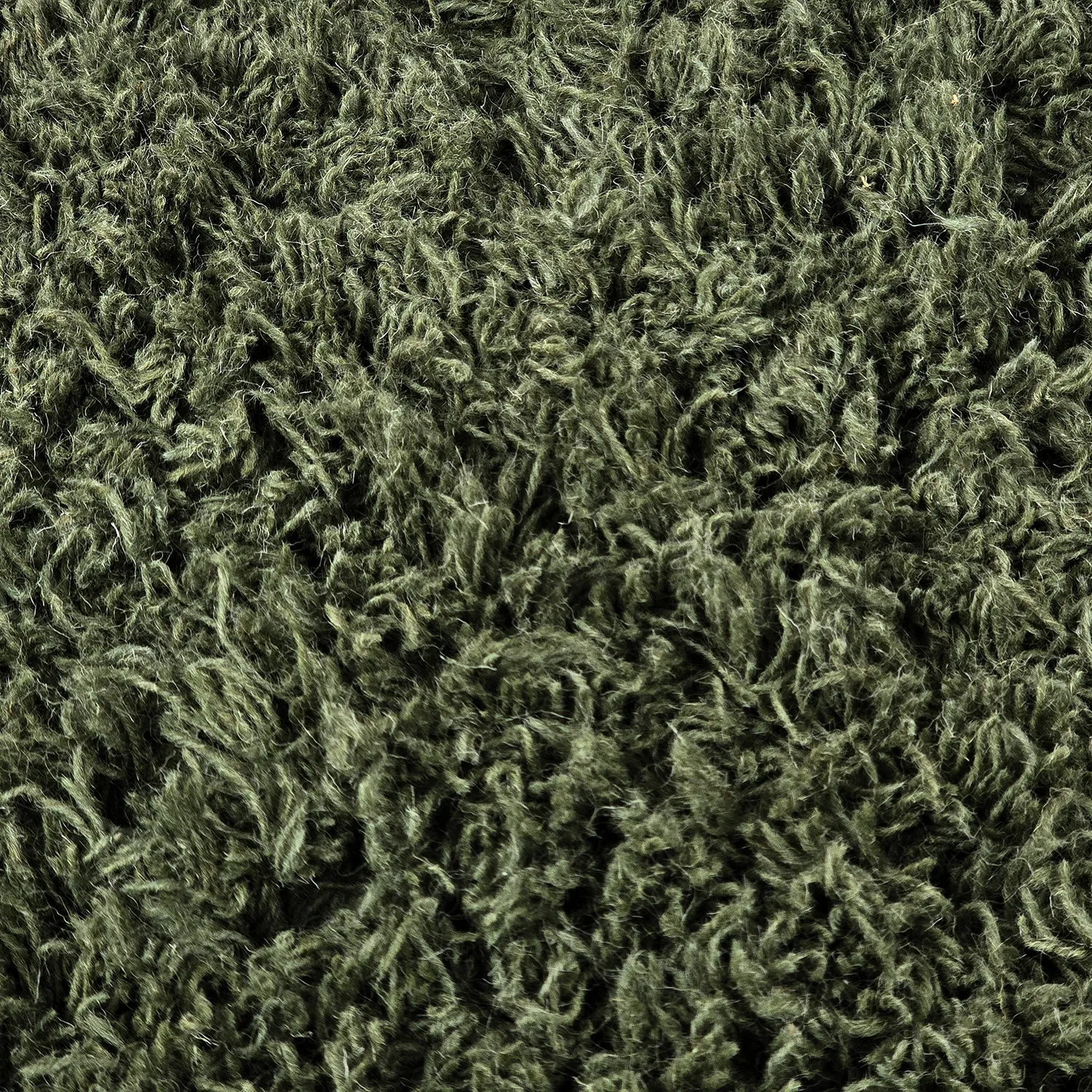 Kulatý koberec - Fassale Hand Woven Wool Shaggy (mechová zelená)