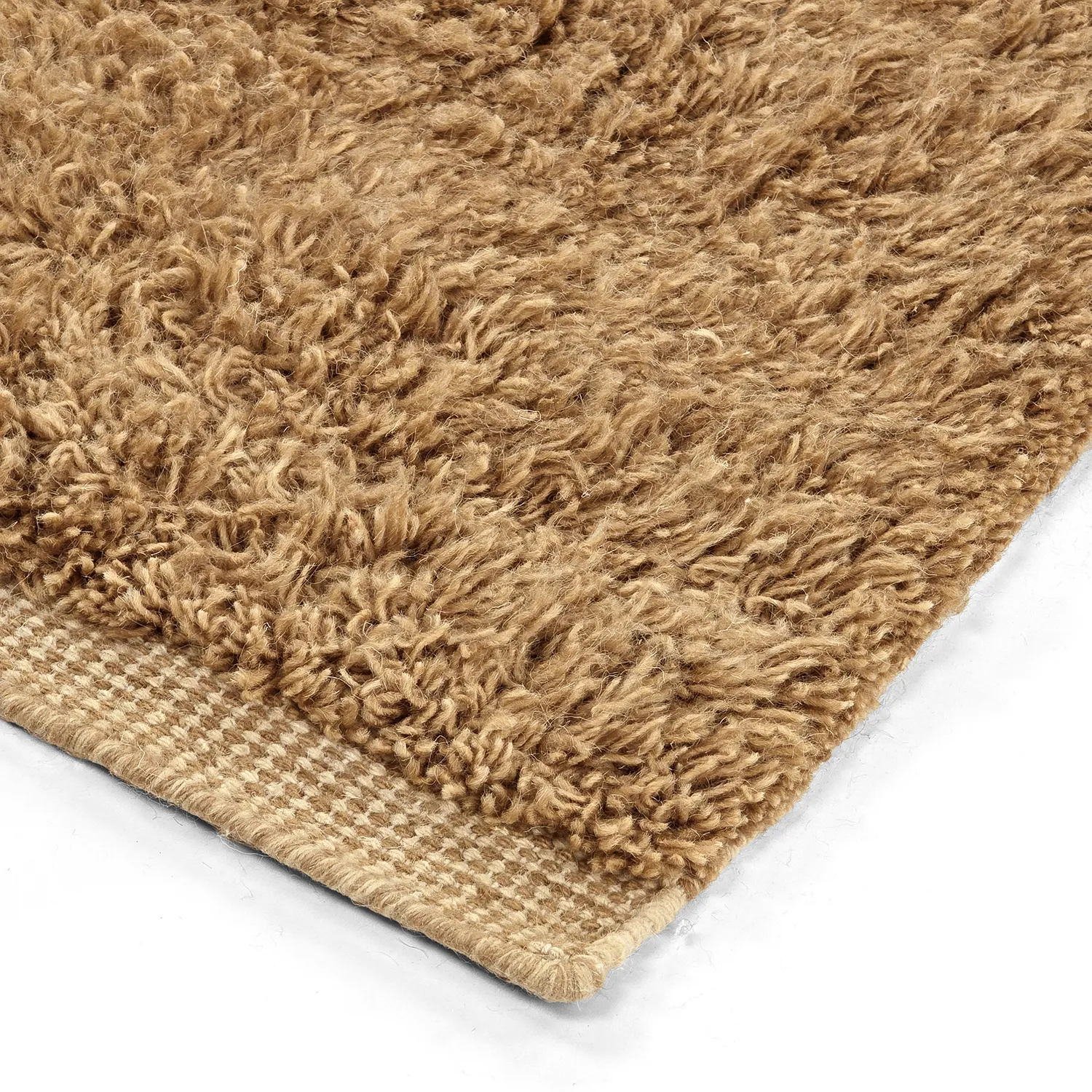 Shaggy koberce - Kiberg Hand Woven Wool Shaggy (béžový)