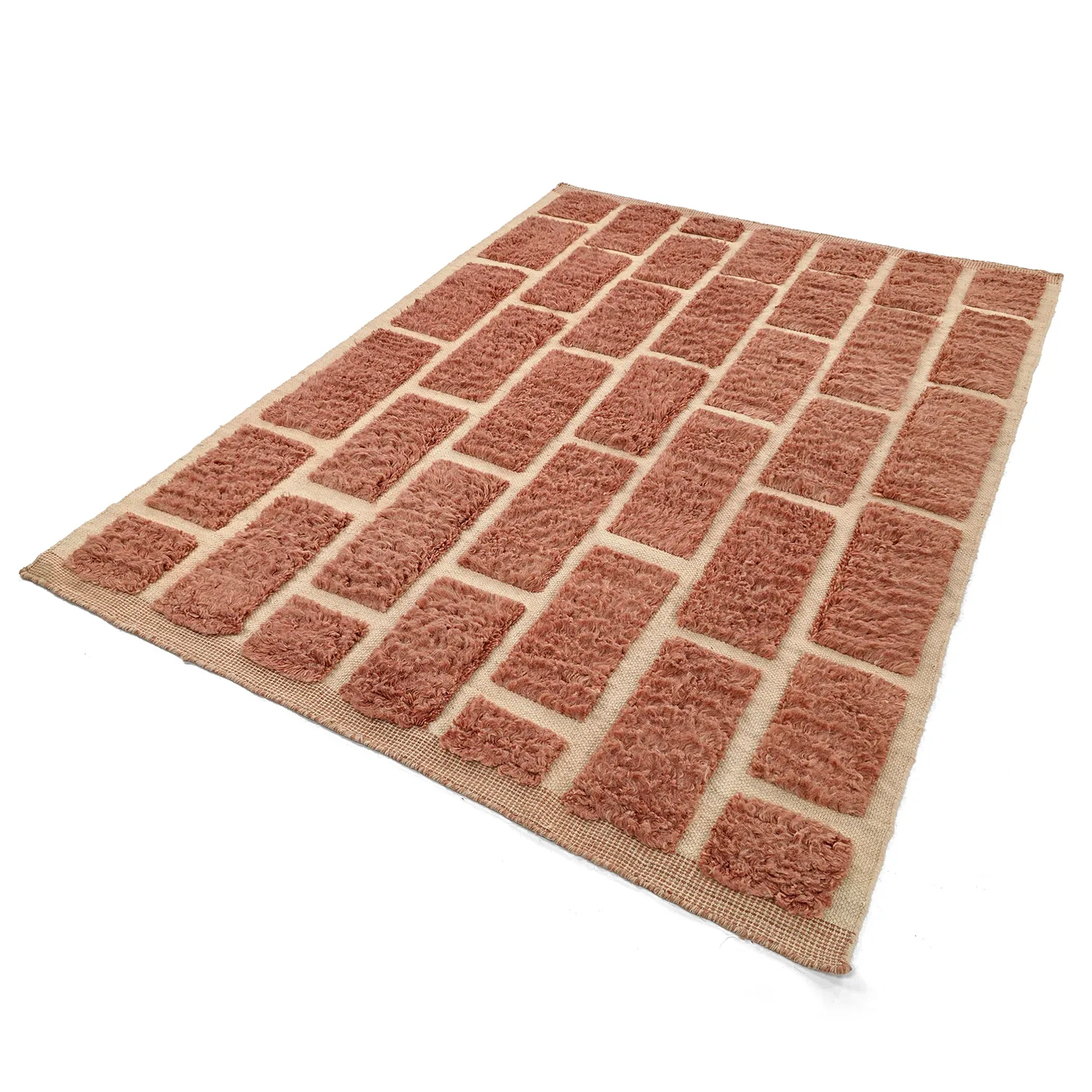 Shaggy koberce - Leknes Hand Woven Wool Shaggy (terakota)