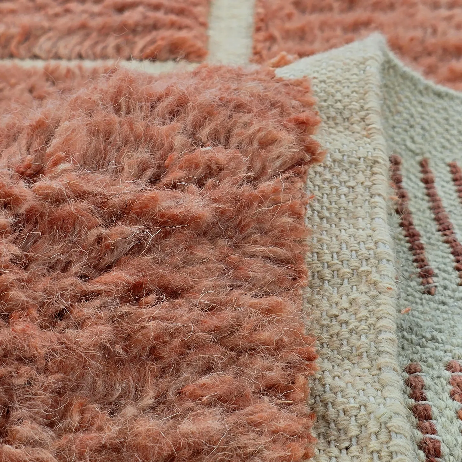 Shaggy koberce - Leknes Hand Woven Wool Shaggy (terakota)
