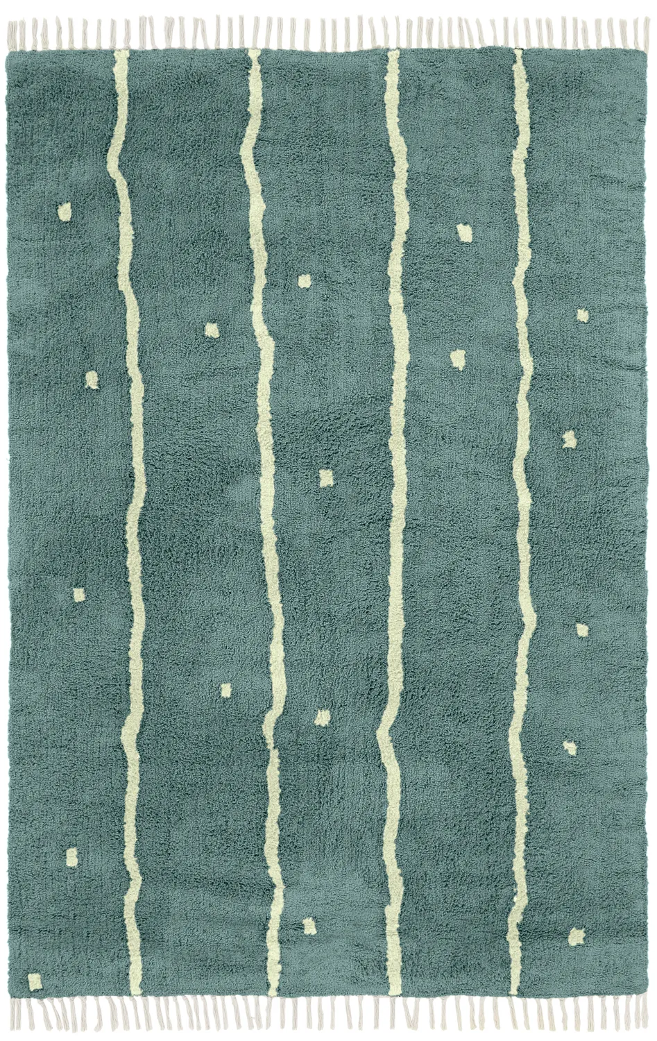 Shaggy koberce - Leora Natural Cotton Shaggy (zelená)