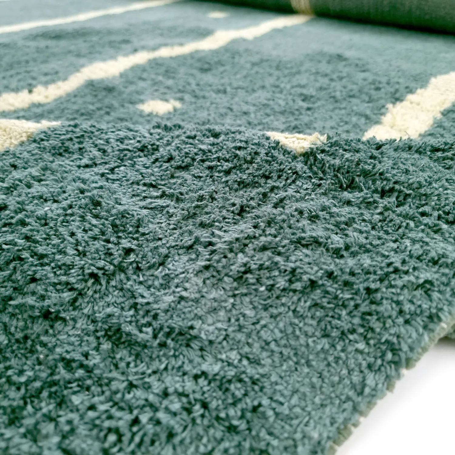 Shaggy koberce - Leora Natural Cotton Shaggy (zelená)
