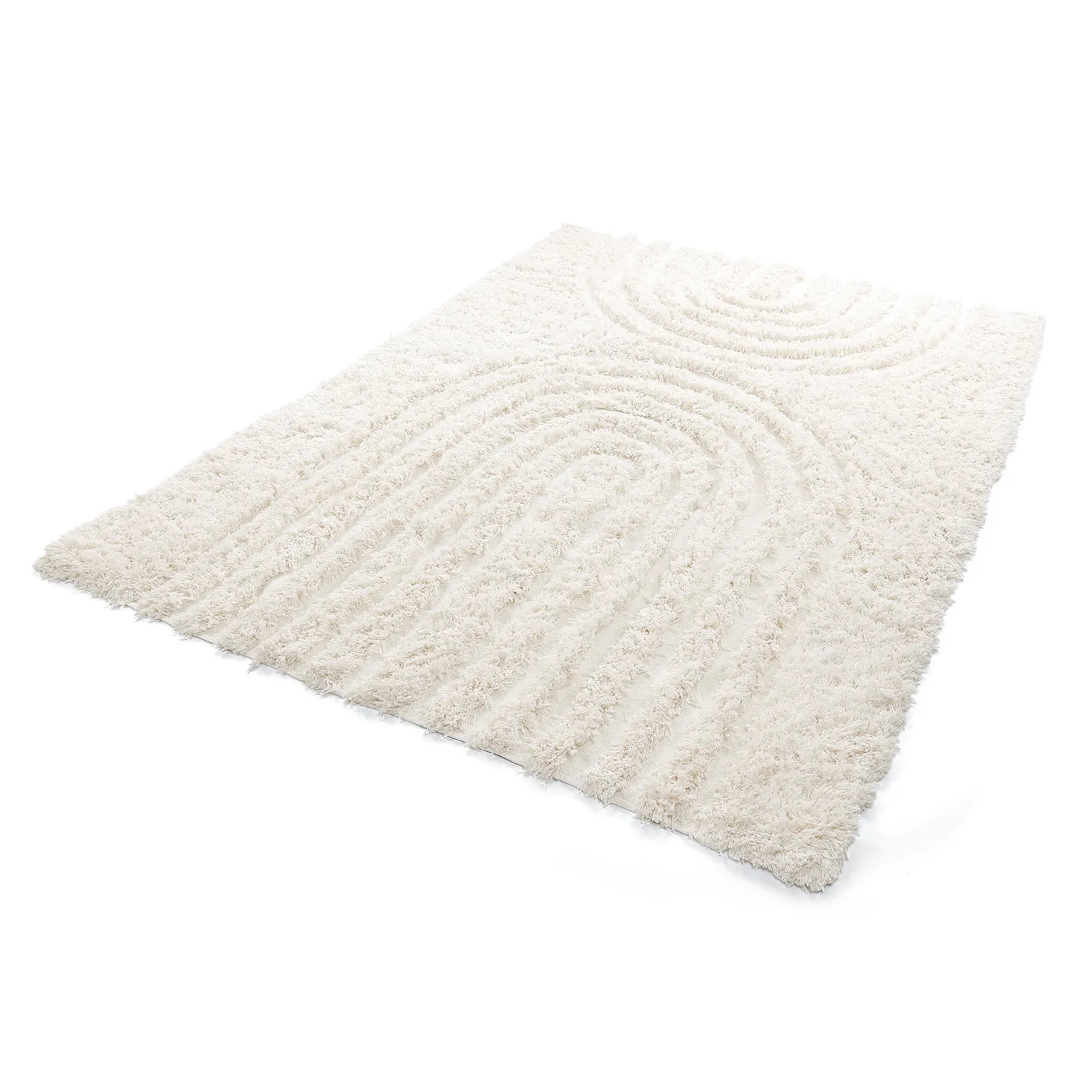 Shaggy koberce - Lindos Natural Cotton Shaggy (bílý)