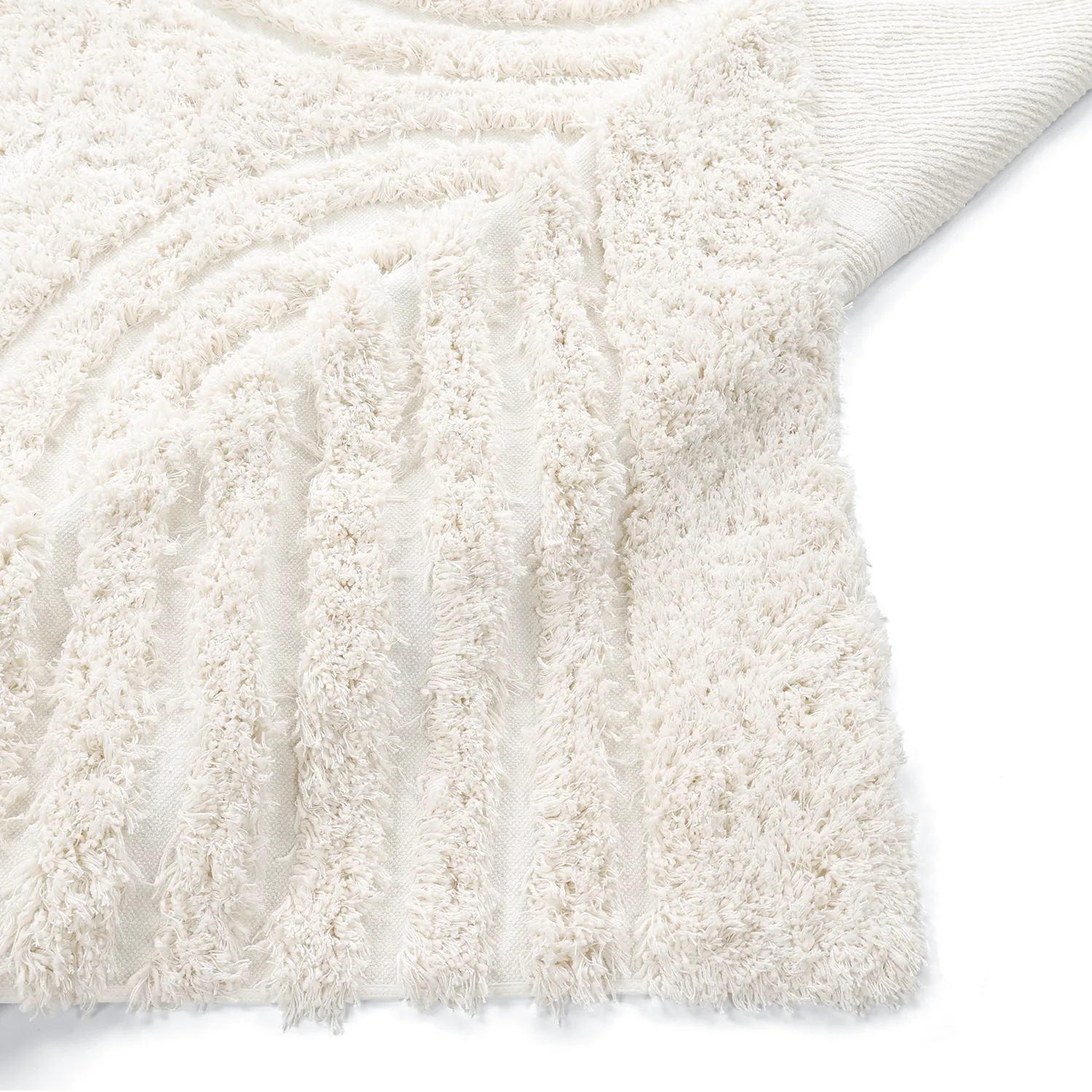 Shaggy koberce - Lindos Natural Cotton Shaggy (bílý)