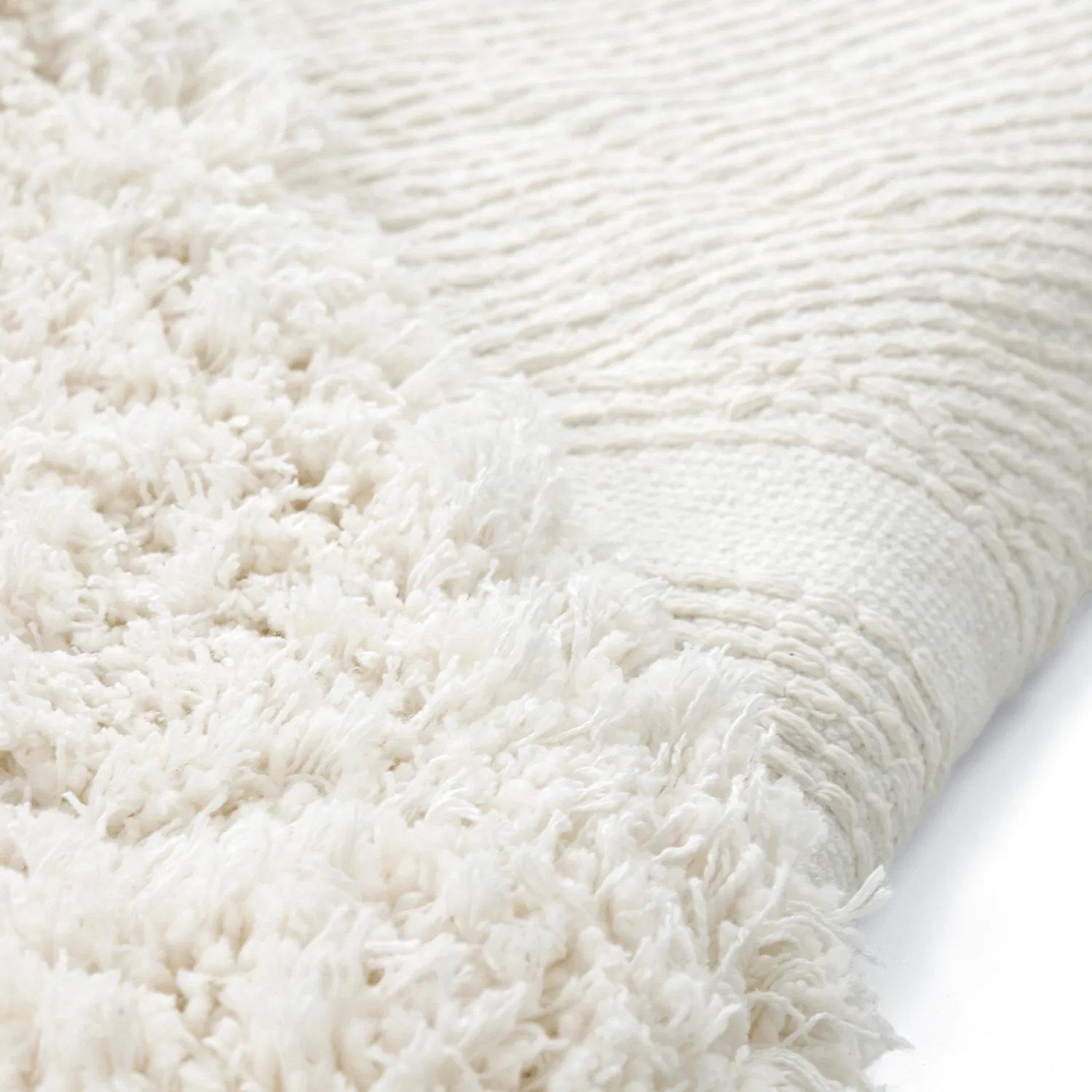 Shaggy koberce - Lindos Natural Cotton Shaggy (bílý)