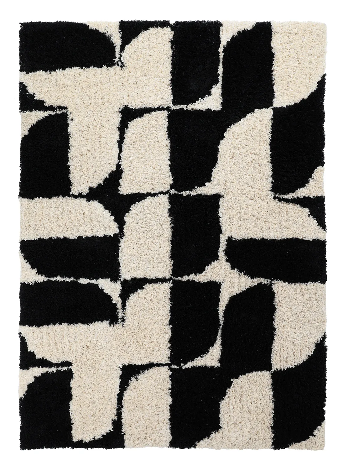 Shaggy koberce - Marvao Natural Cotton Shaggy (lomená bílá/černá)