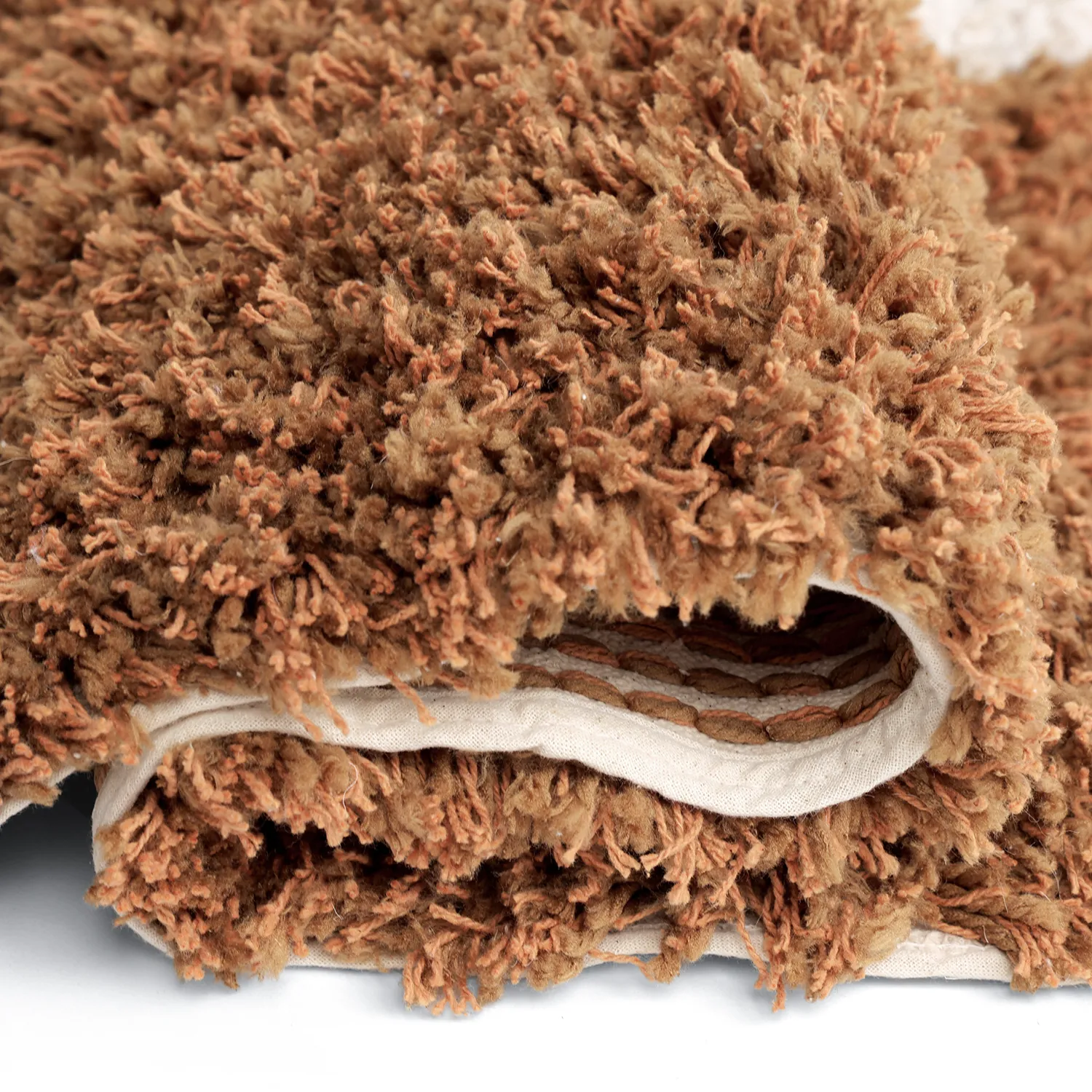 Shaggy koberce - Kalymnos Natural Cotton Shaggy (lomená bílá/okrová)