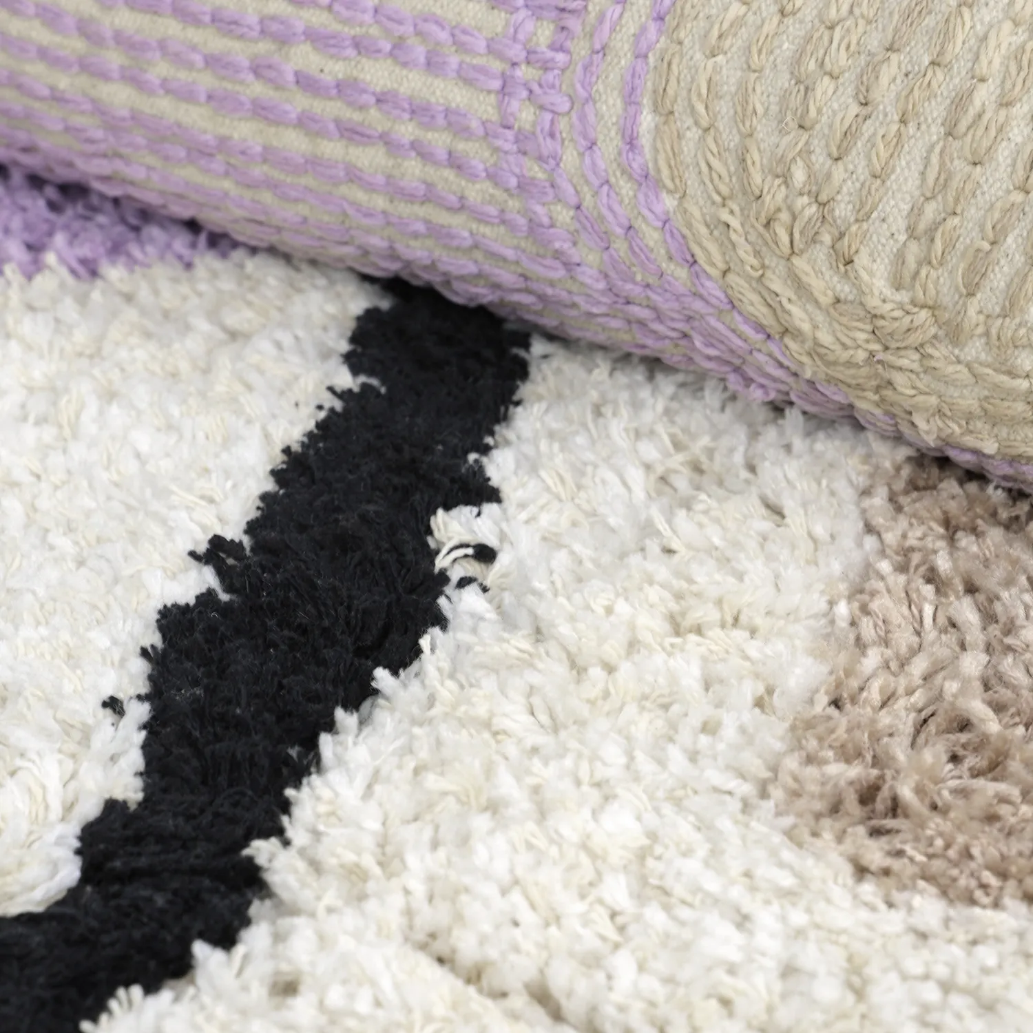 Shaggy koberce - Naousa Natural Cotton Shaggy (vícenásobná)