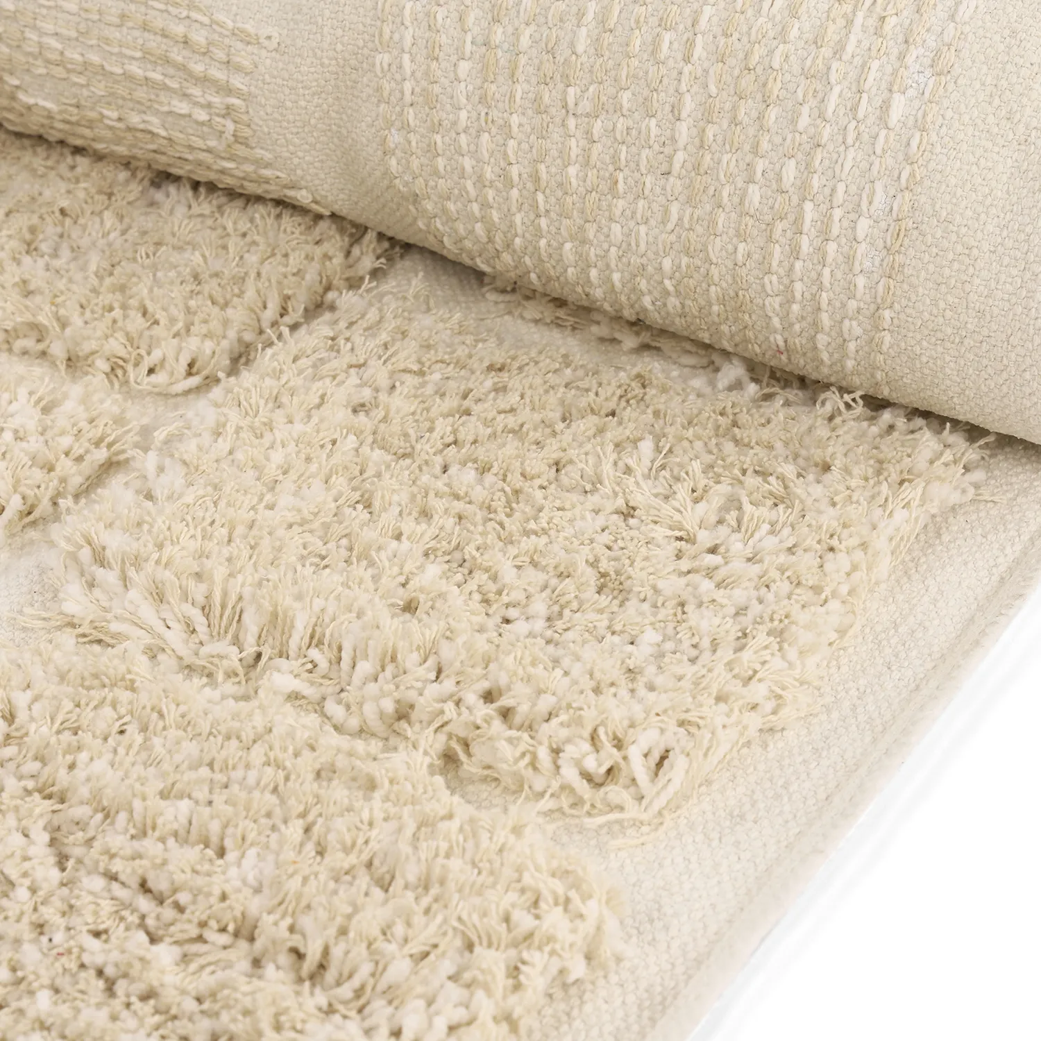 Shaggy koberce - Otranto Natural Cotton Shaggy (špinavě bílá)
