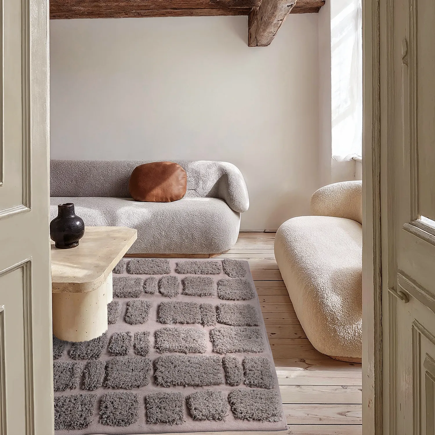 Shaggy koberce - Otranto Natural Cotton Shaggy (taupe)