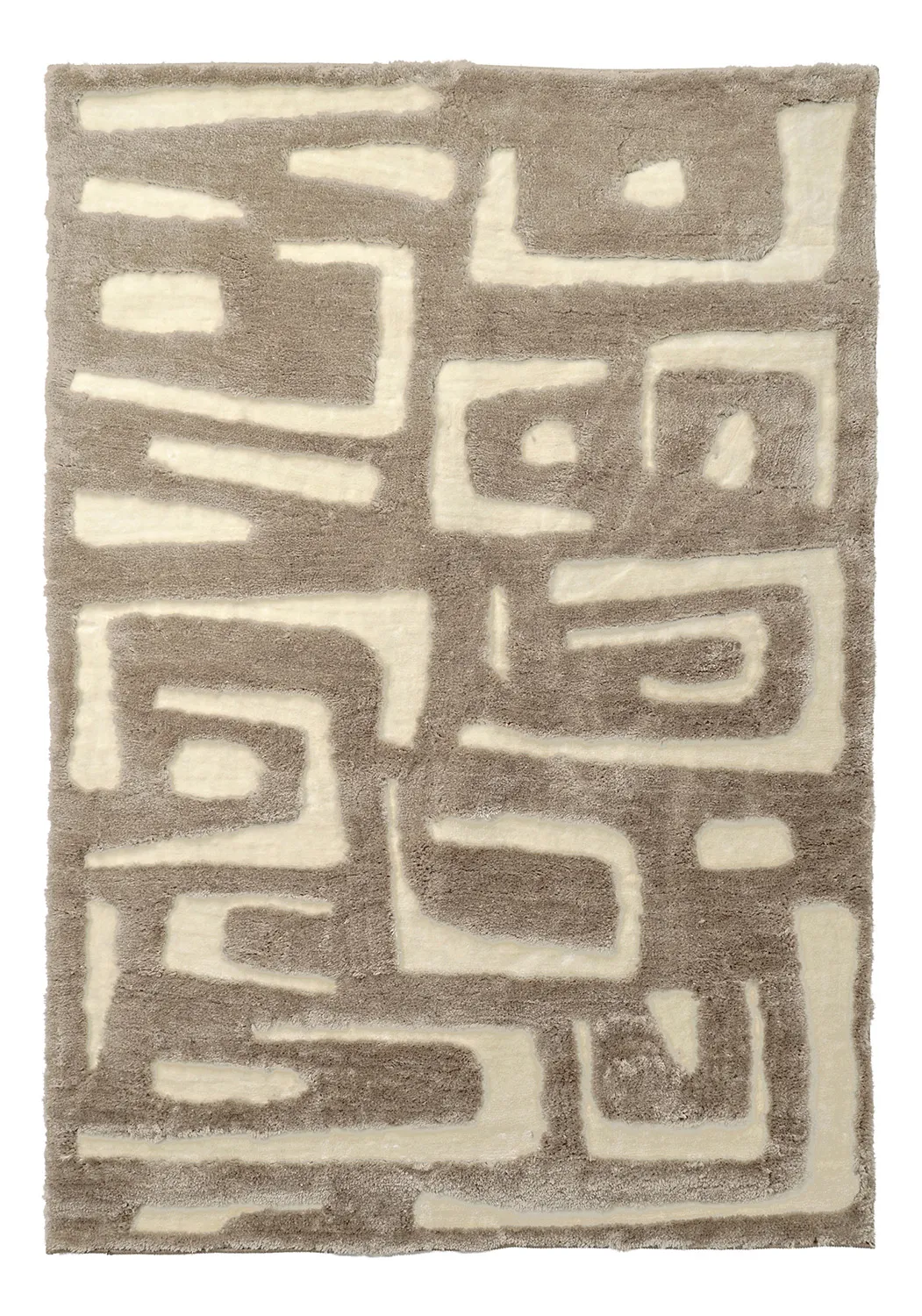 Shaggy koberce - Palmyra (béžová/bílá)