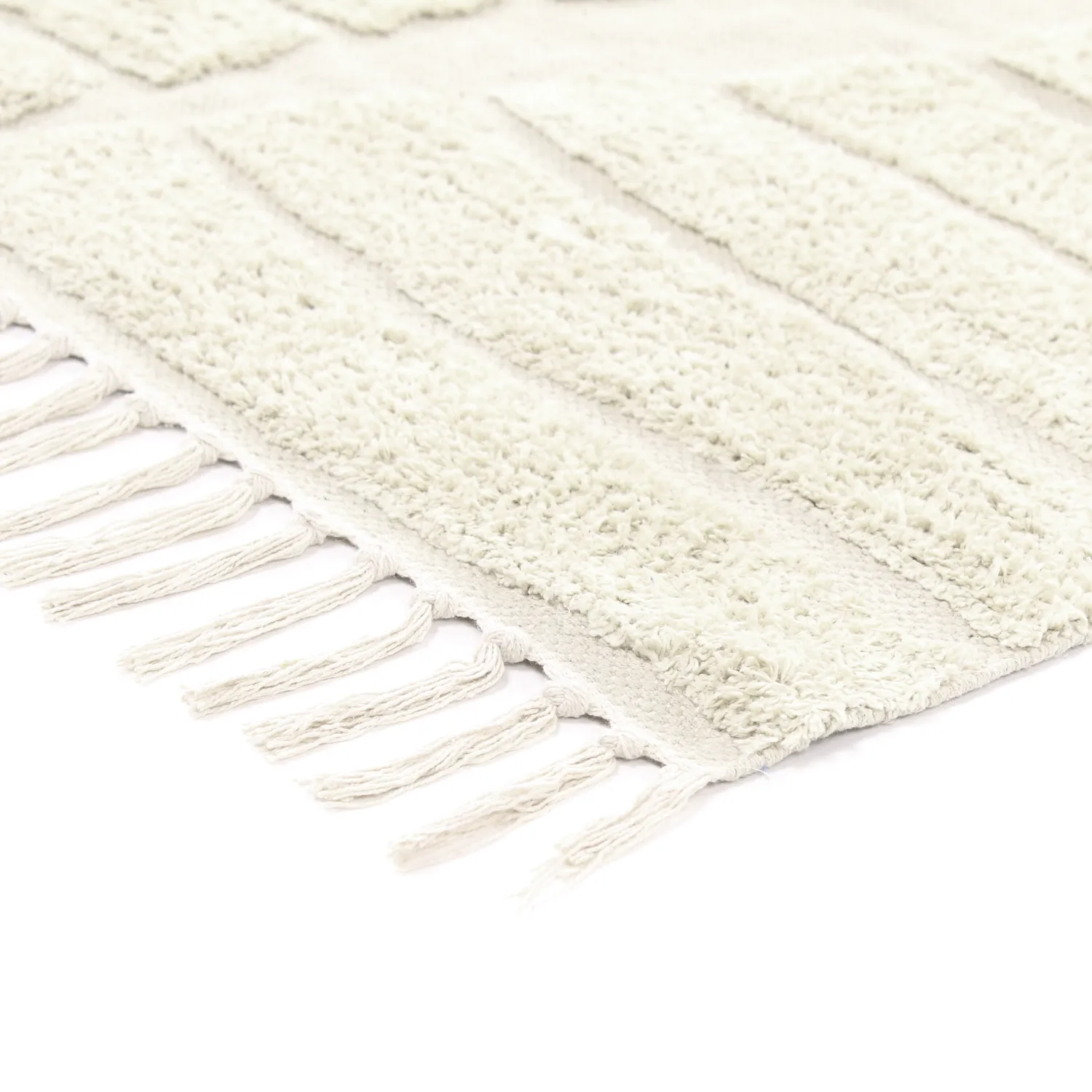 Shaggy koberce - Rani Natural Cotton Shaggy (špinavě bílá)