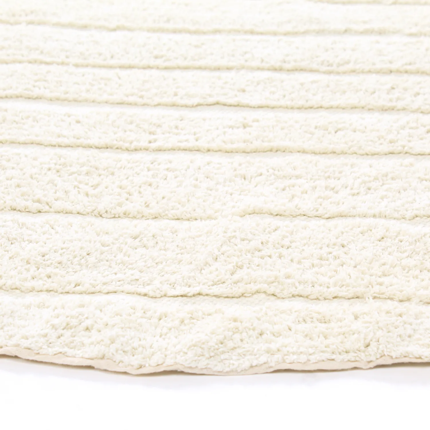 Kulatý koberec - Rani Natural Cotton Shaggy (špinavě bílá)