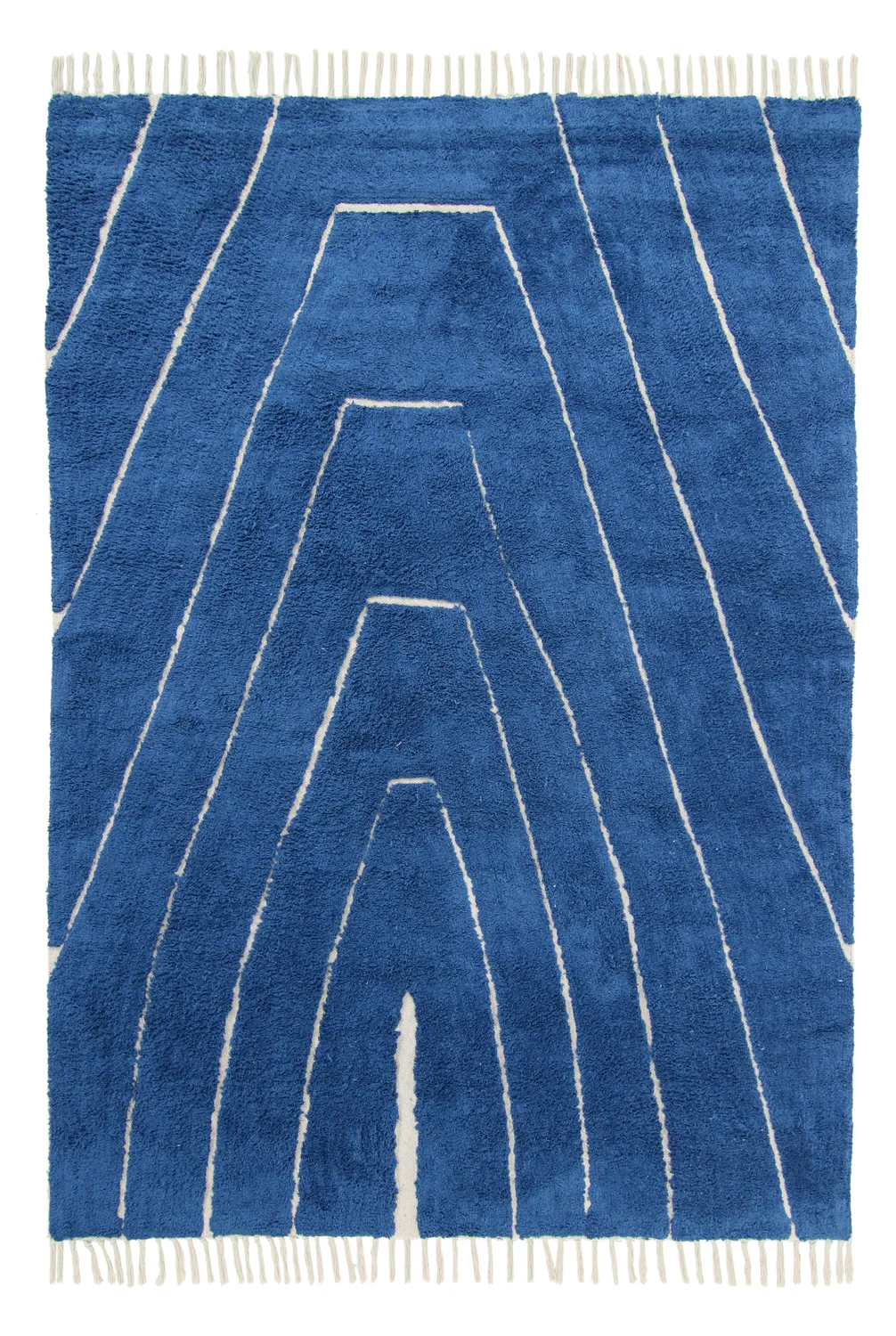 Shaggy koberce - Sivia Natural Cotton Shaggy (modrý)