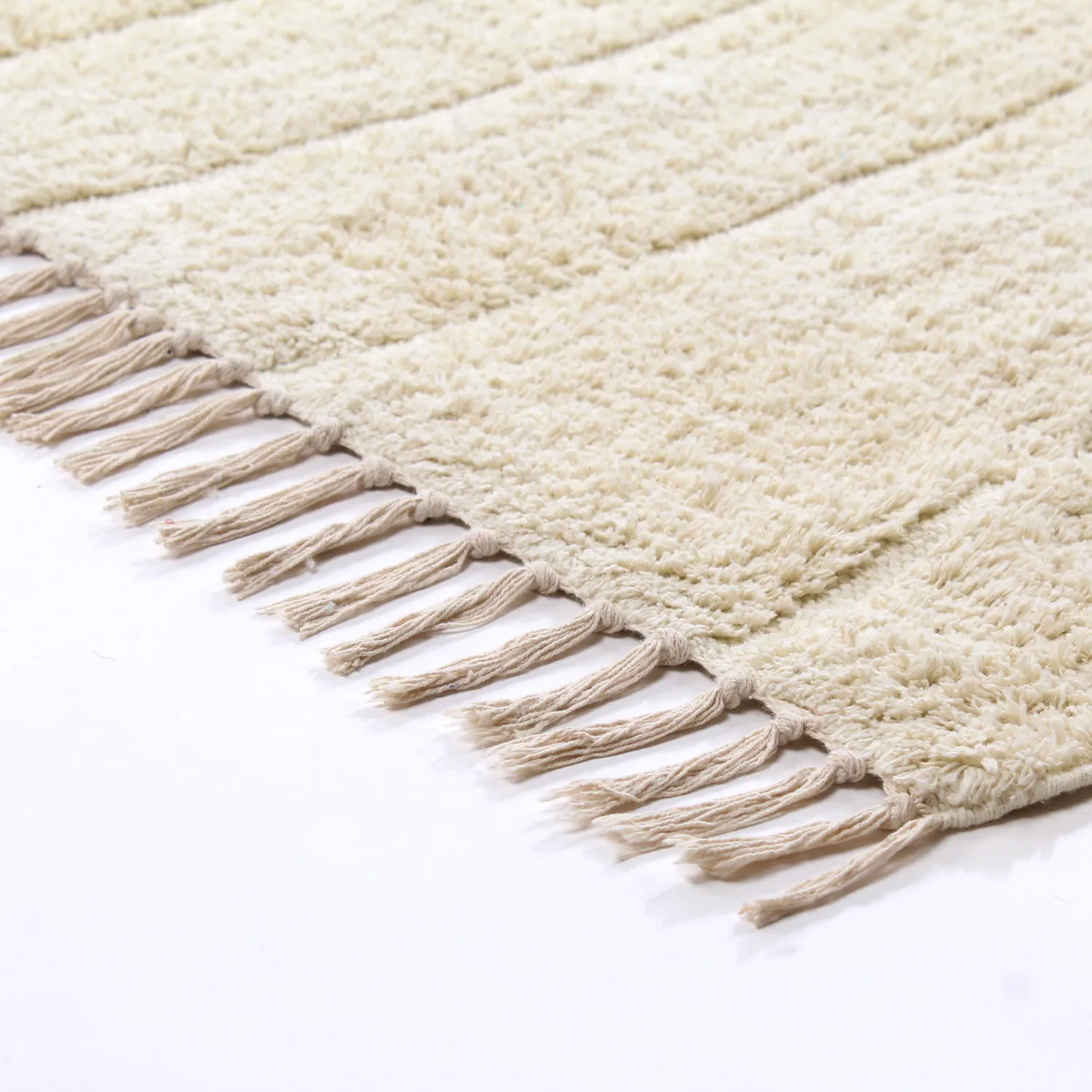 Shaggy koberce - Sivia Natural Cotton Shaggy (špinavě bílá)