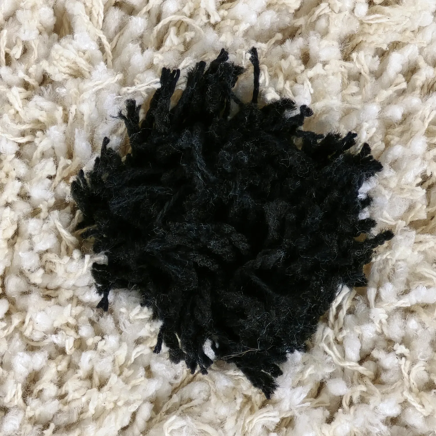 Shaggy koberce - Soria Natural Cotton Shaggy (lomená bílá/černá)