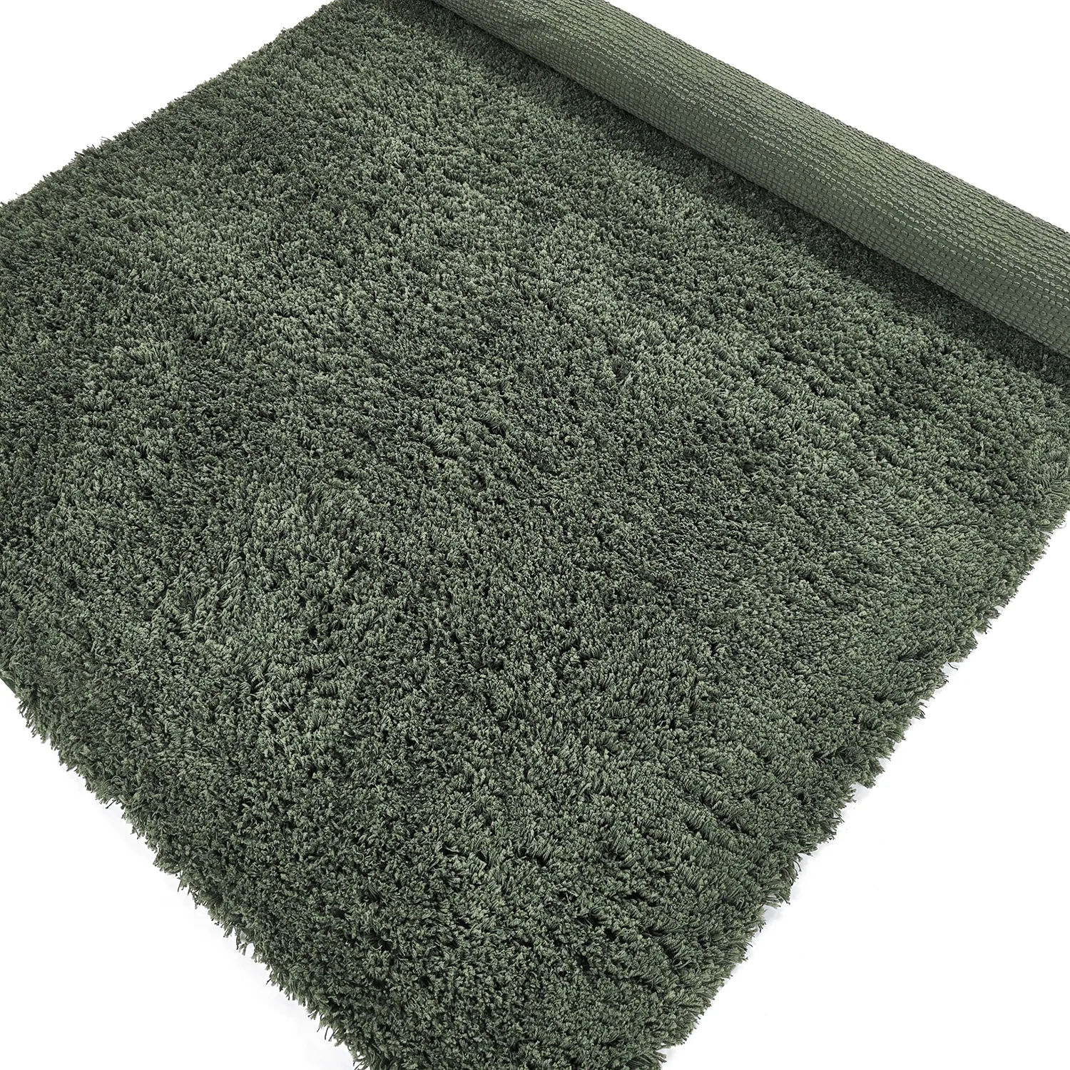 Shaggy koberce - Combarro Solid Cotton Shaggy (zelený)