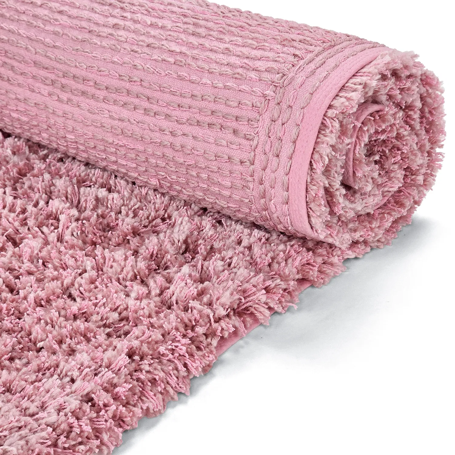 Shaggy koberce - Combarro Solid Cotton Shaggy (světle růžová)