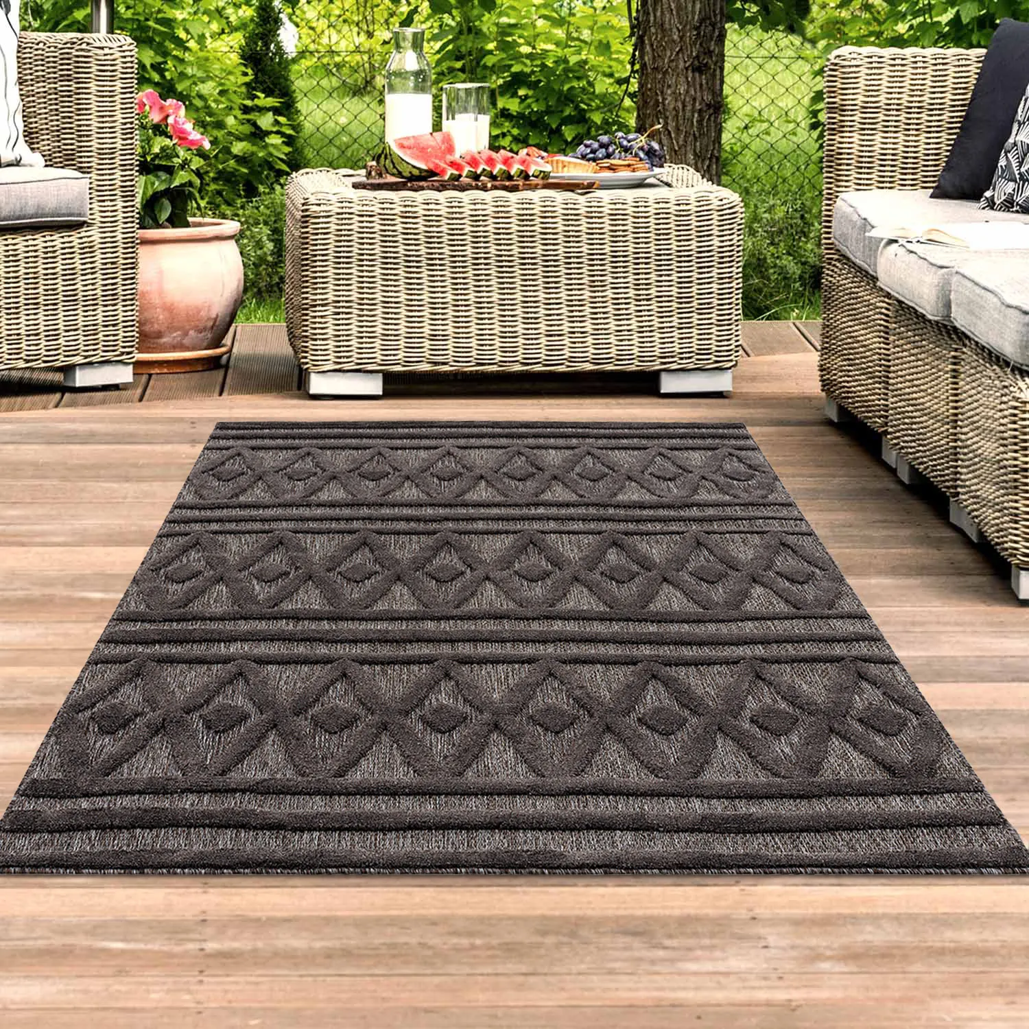 Shaggy Indoor/Outdoor - Chester (antracitová)
