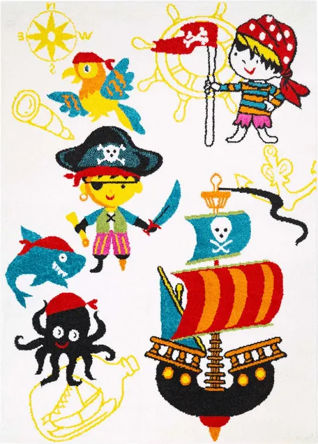 Dětský koberec - Moda Pirate (bílá)
