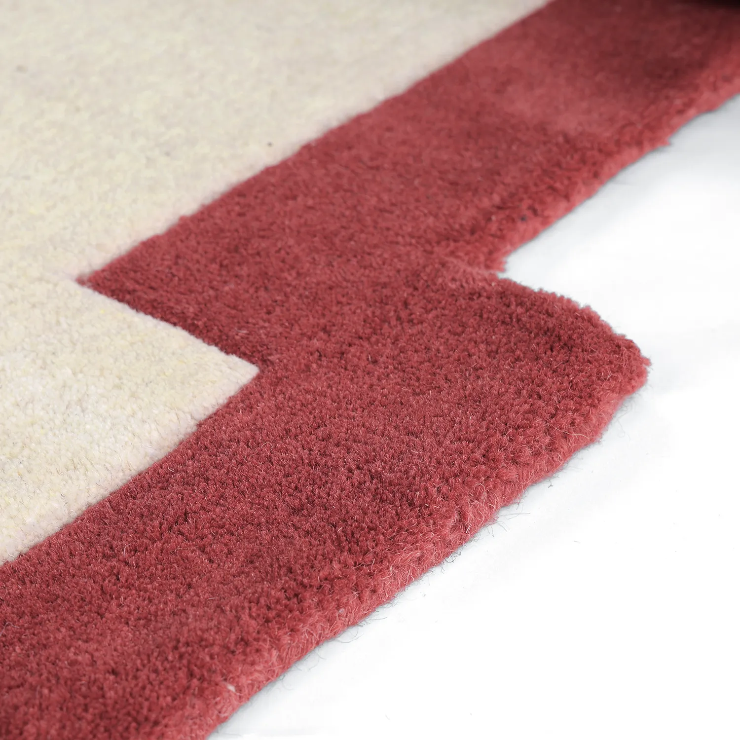 Vlněný koberec - Agra Hand Tufted Wool Premium (krém/červený)