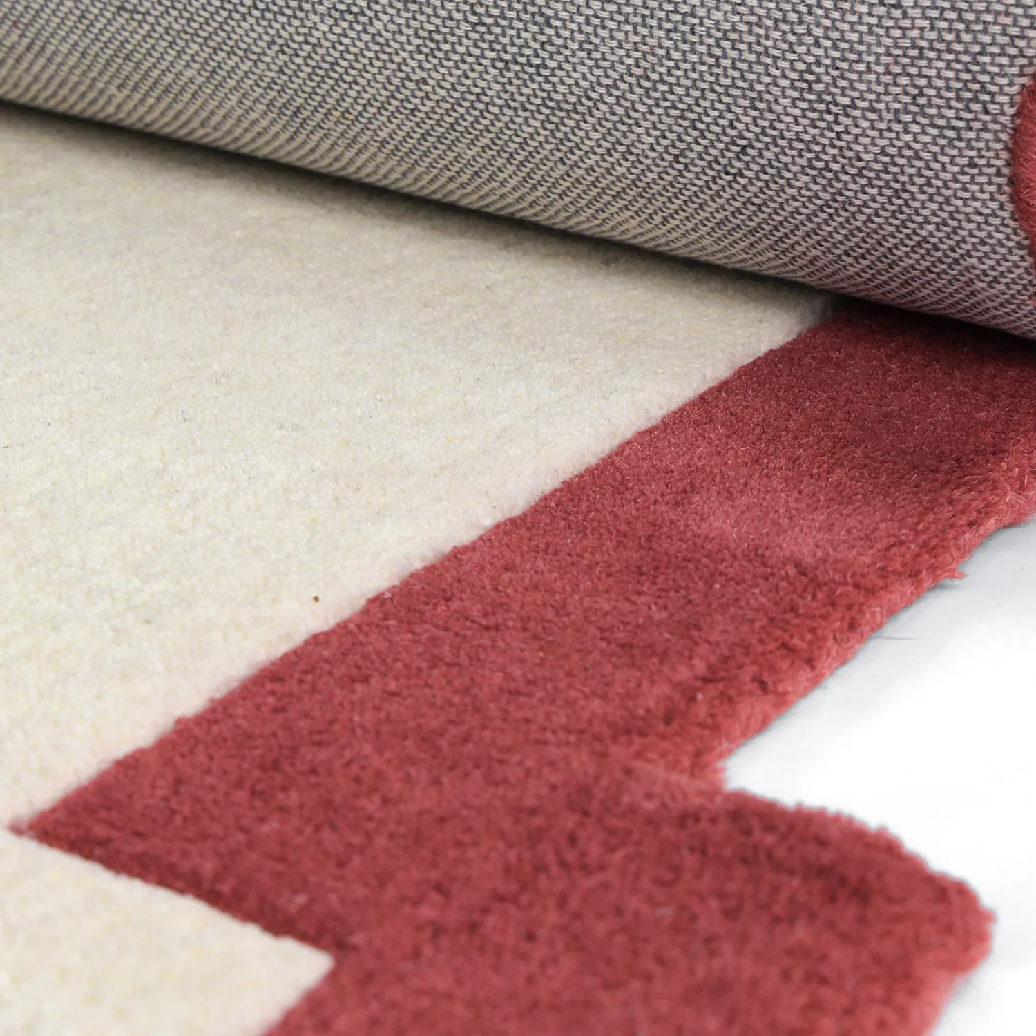 Vlněný koberec - Agra Hand Tufted Wool Premium (krém/červený)
