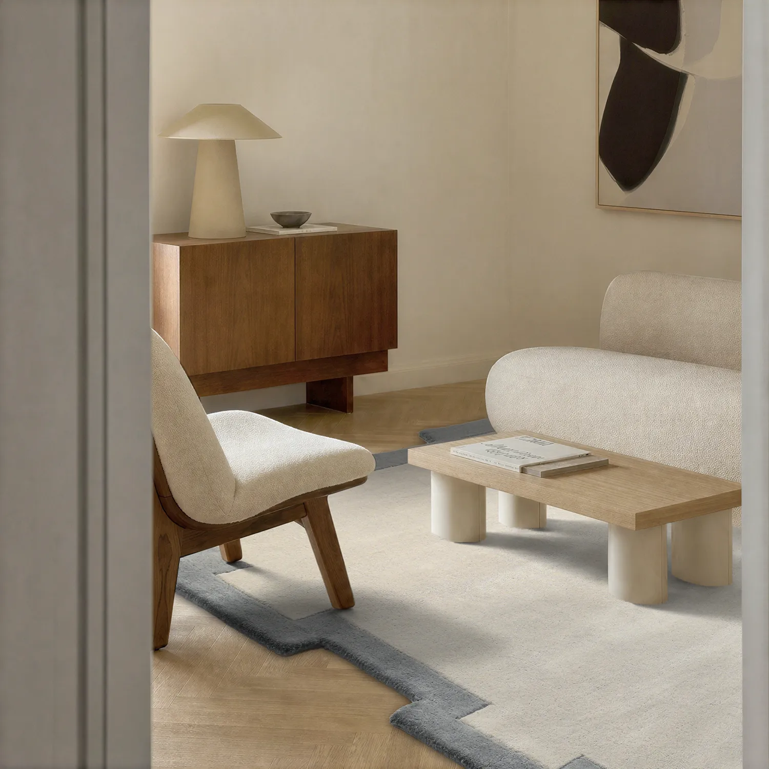 Vlněný koberec - Agra Hand Tufted Wool Premium (šedá)