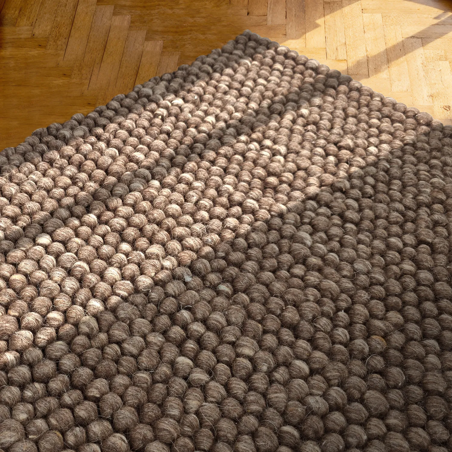 Vlněný koberec - Avafors Wool Bubble (hnědá/béžová)