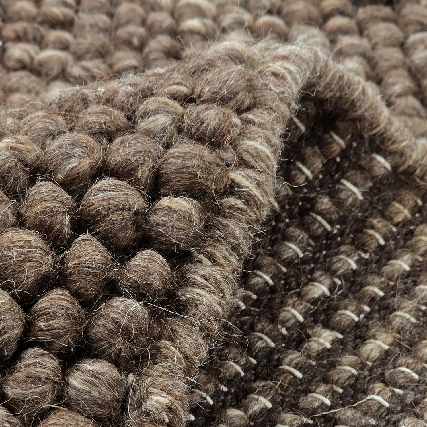 Kulatý koberec - Avafors Wool Bubble (hnědá/béžová)