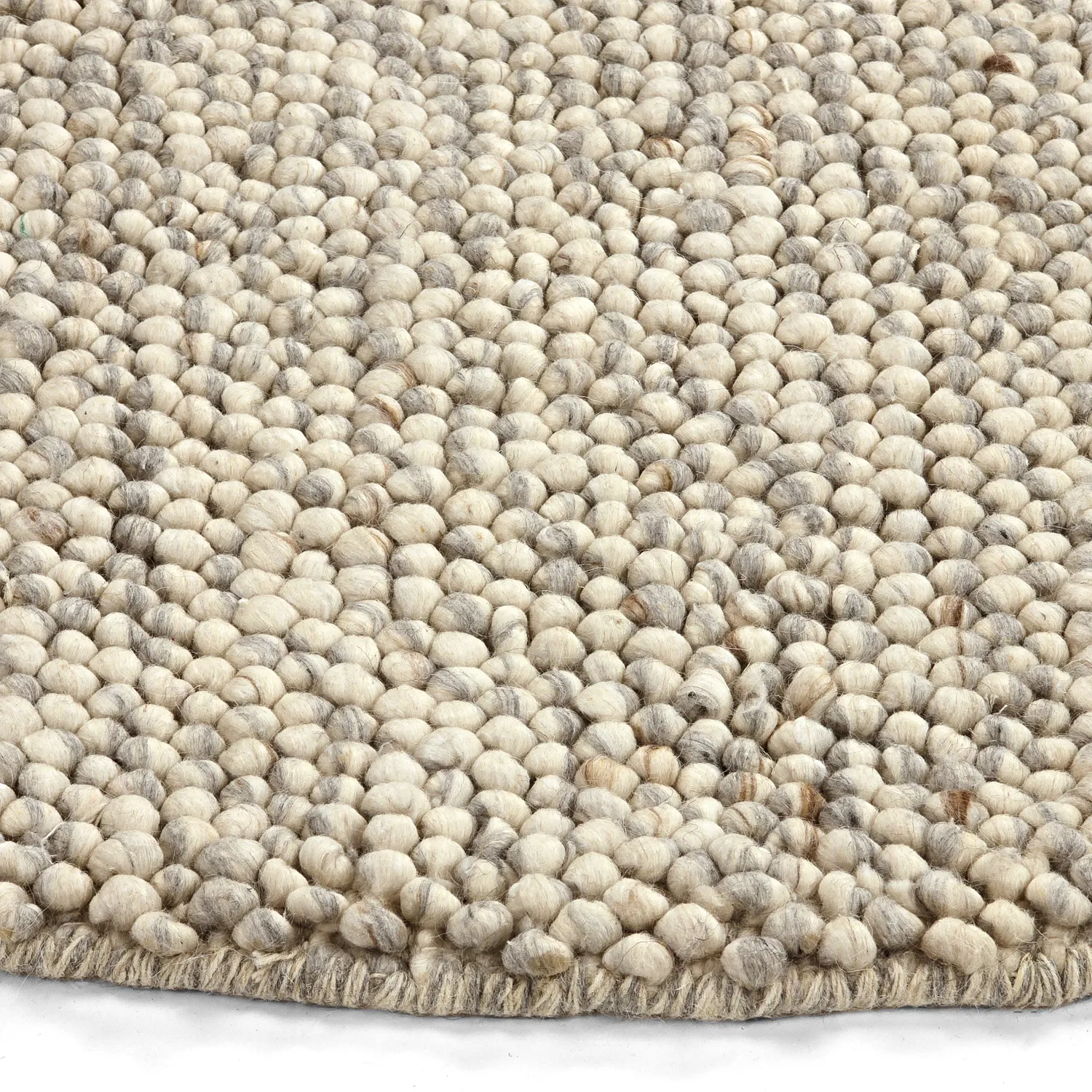 Kulatý koberec - Avafors Wool Bubble (šedá/béžová)