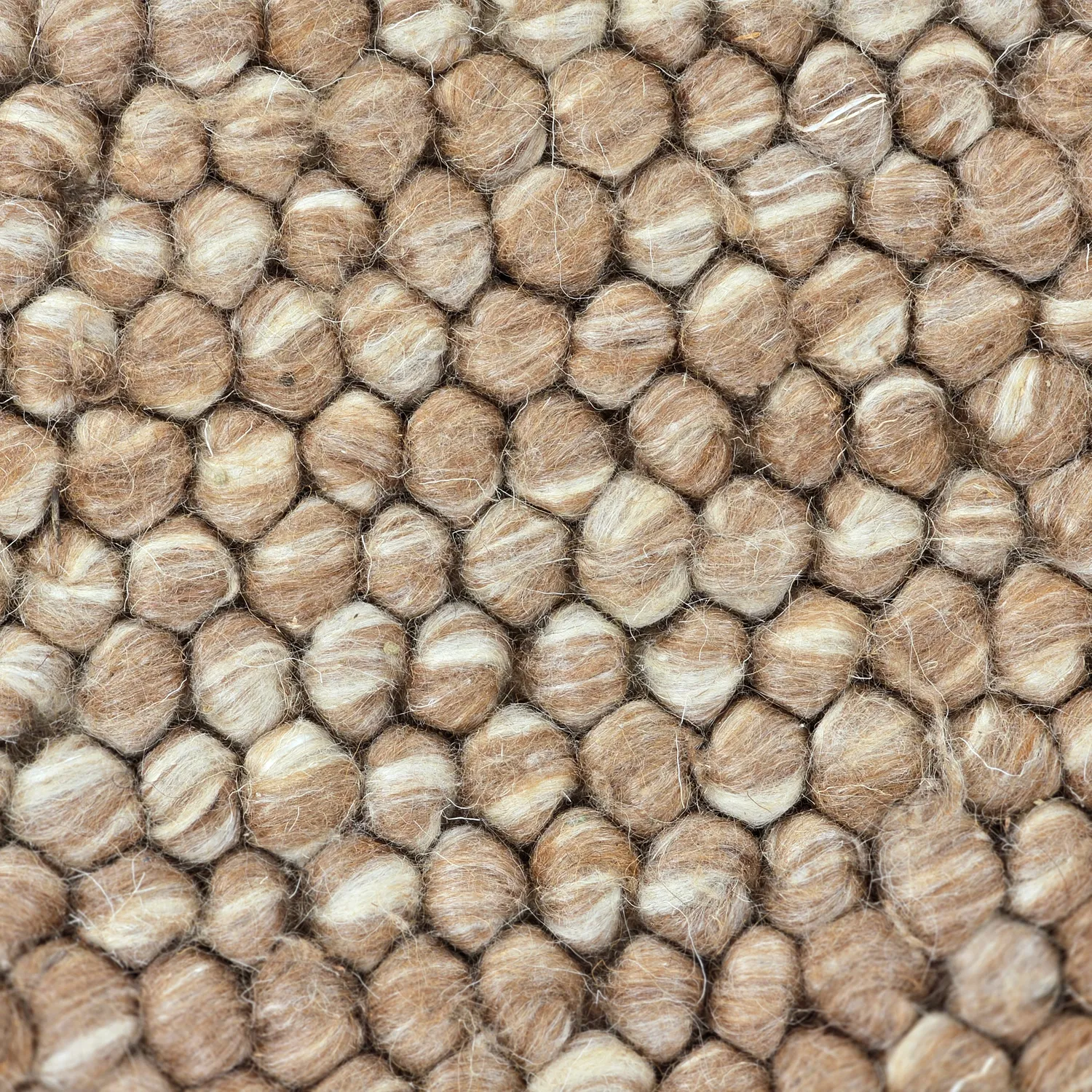 Vlněný koberec - Avafors Wool Bubble (světle hnědá/bílá)