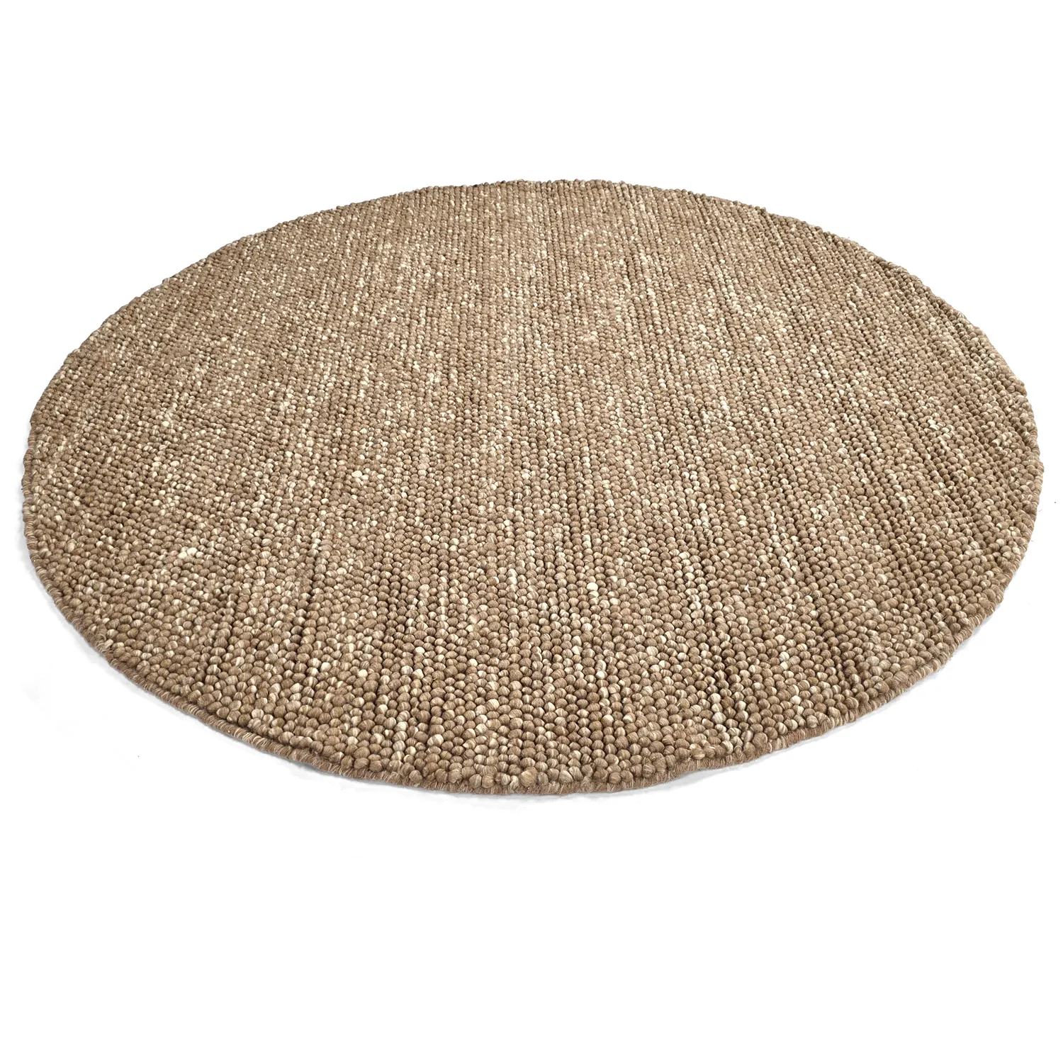 Kulatý koberec - Avafors Wool Bubble (světle hnědá/bílá)