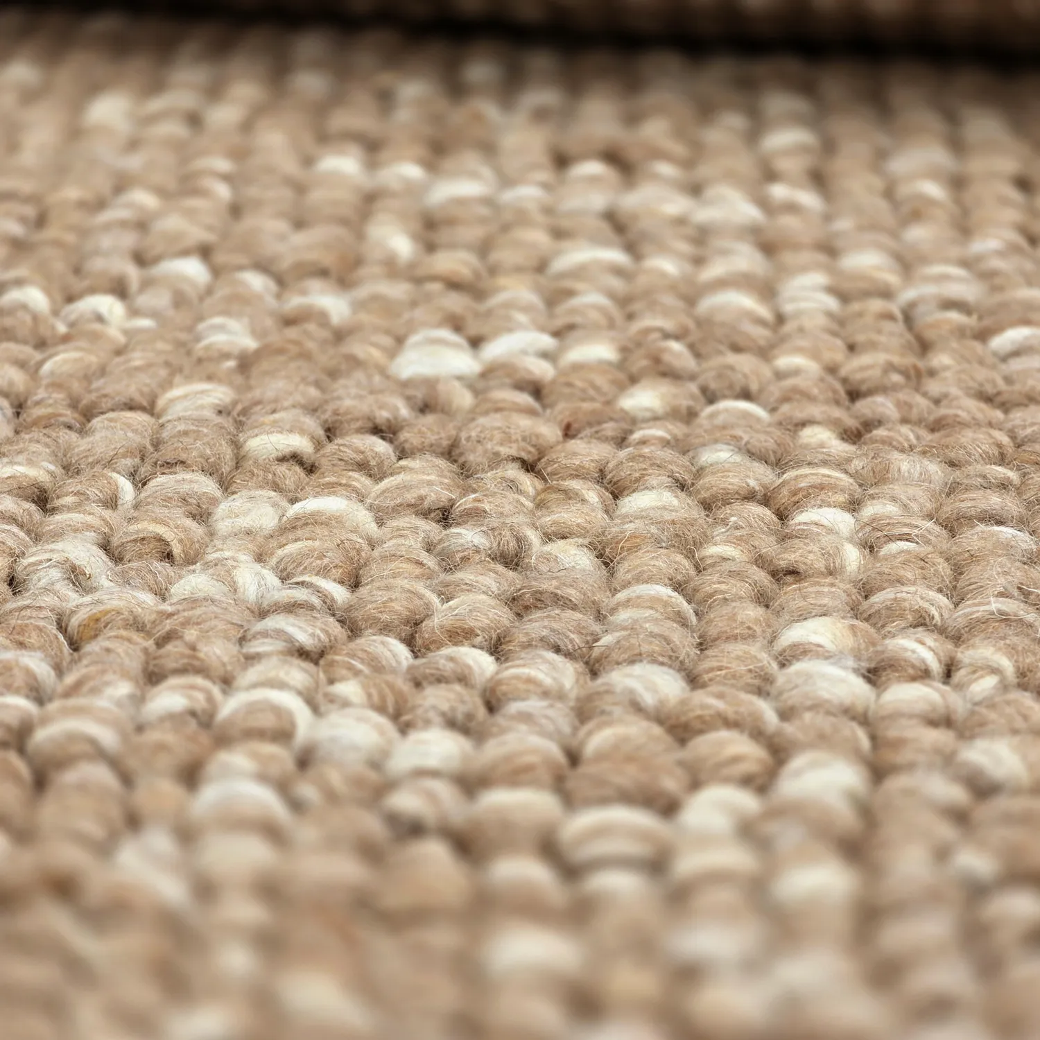 Kulatý koberec - Avafors Wool Bubble (světle hnědá/bílá)