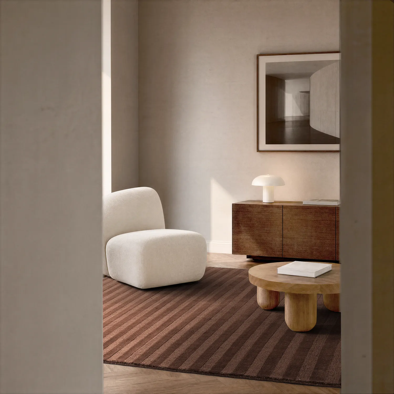 Vlněný koberec - Brenta Handloom Wool Premium (hnědý)