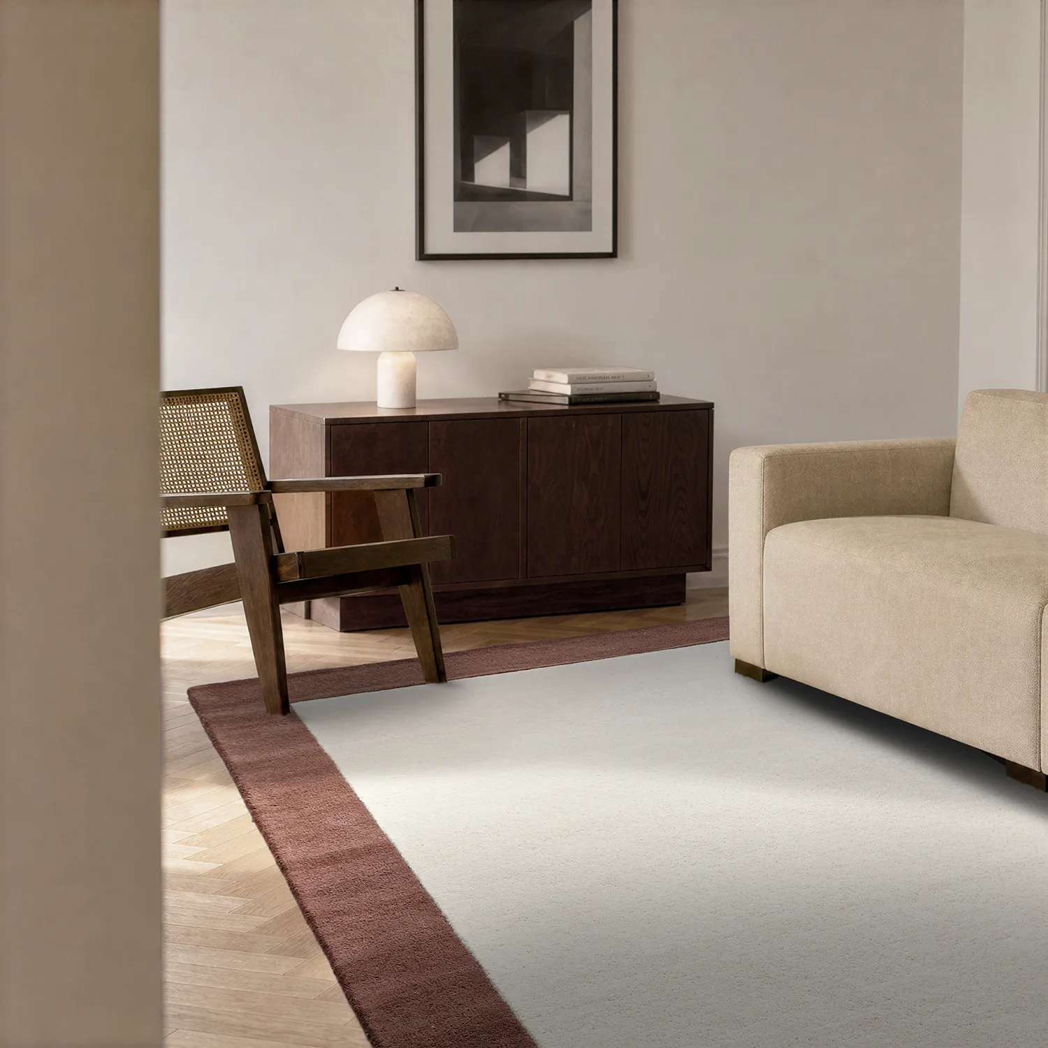 Vlněný koberec - Gaya Hand Tufted Wool Premium (krémová/hnědá)