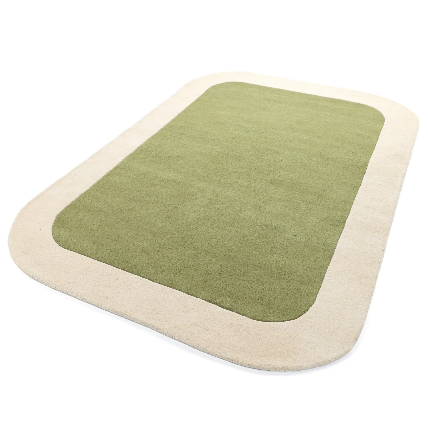 Vlněný koberec - Puri Hand Tufted Wool Premium (zelená/krémová)