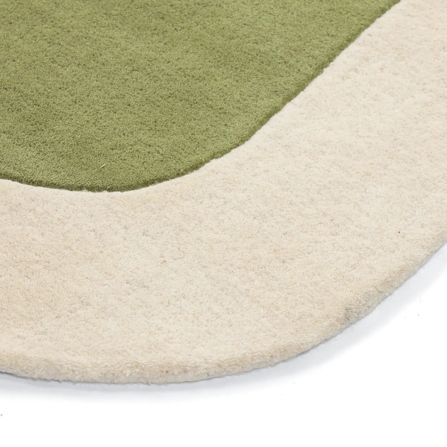 Vlněný koberec - Puri Hand Tufted Wool Premium (zelená/krémová)