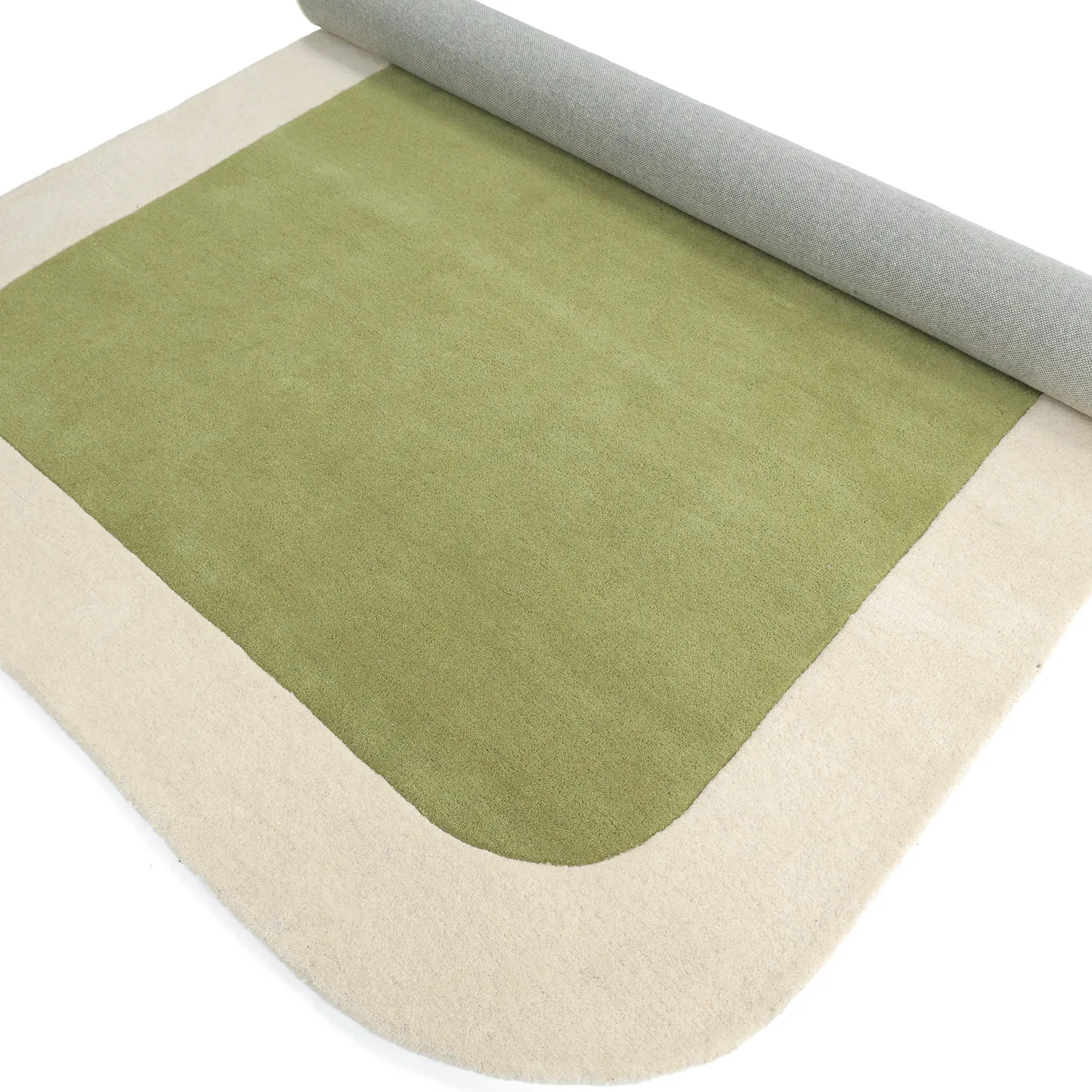 Vlněný koberec - Puri Hand Tufted Wool Premium (zelená/krémová)