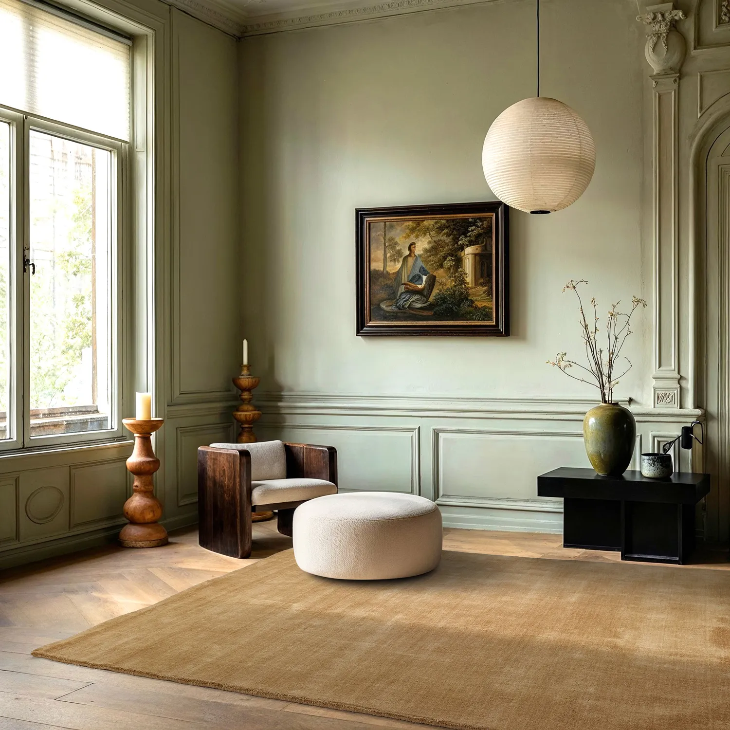 Vlněný koberec - Rozel Handloom Wool Premium (béžový)
