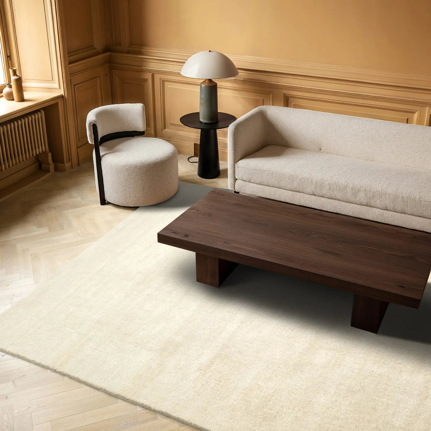 Vlněný koberec - Rozel Handloom Wool Premium (krém)