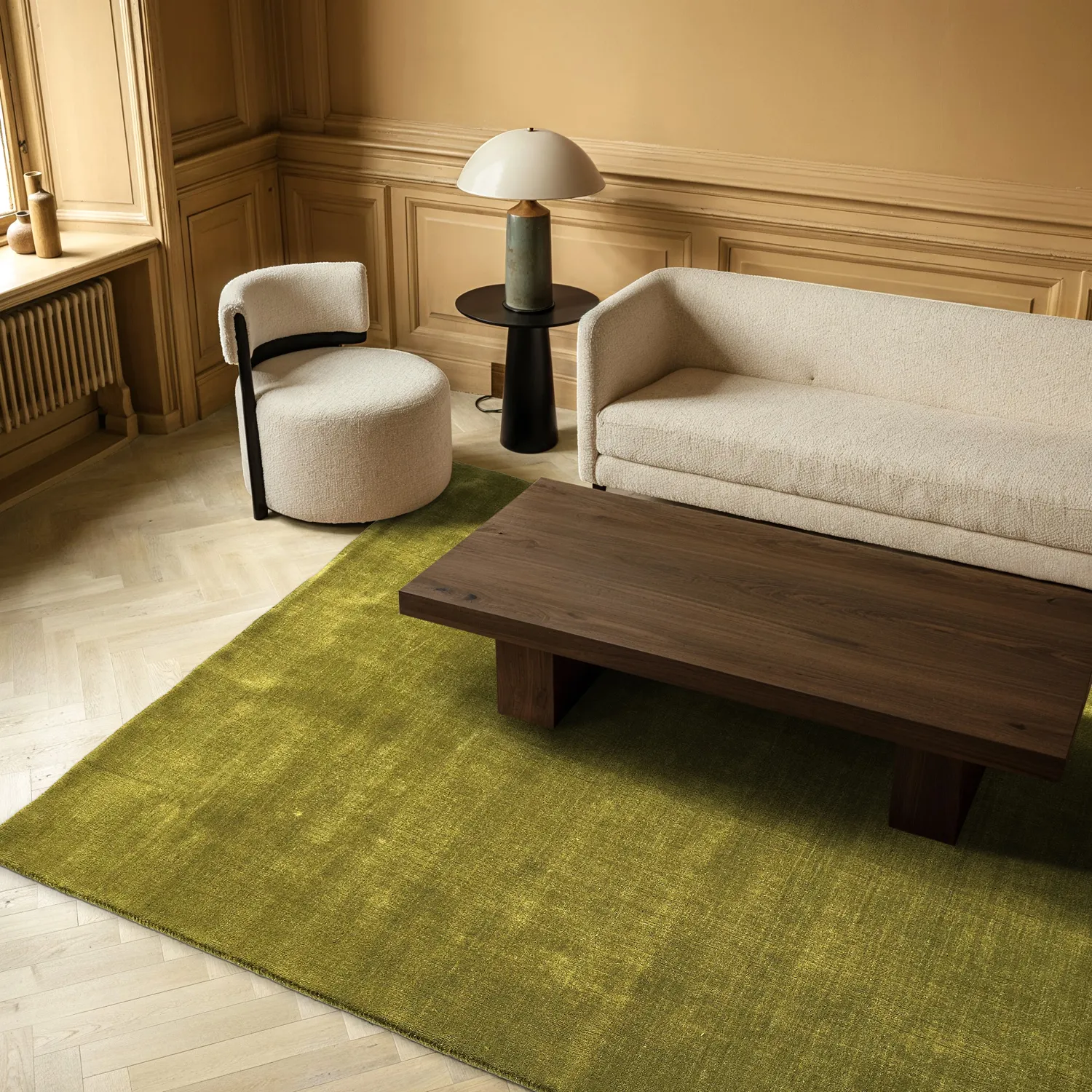 Vlněný koberec - Rozel Handloom Wool Premium (mechová zelená)