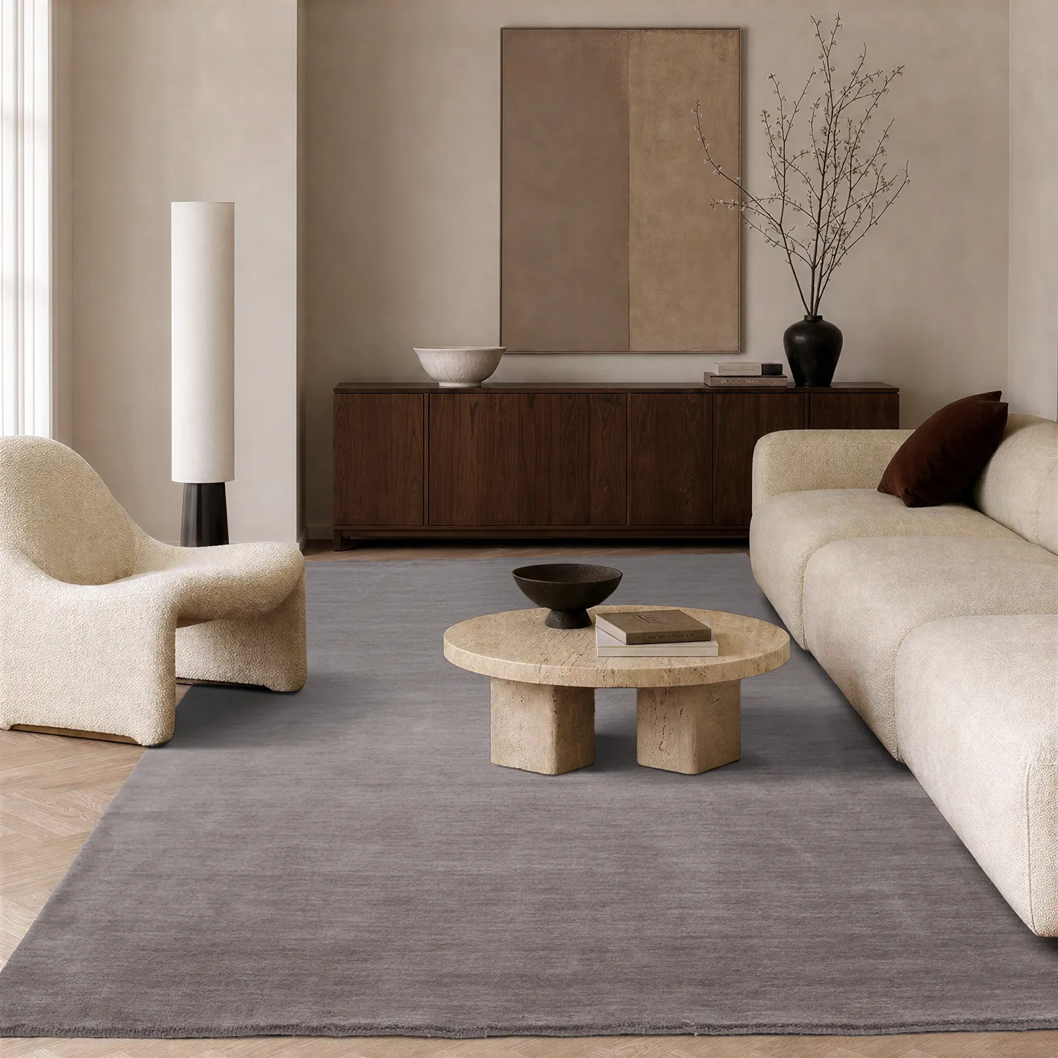 Vlněný koberec - Rozel Handloom Wool Premium (světlá taupe)