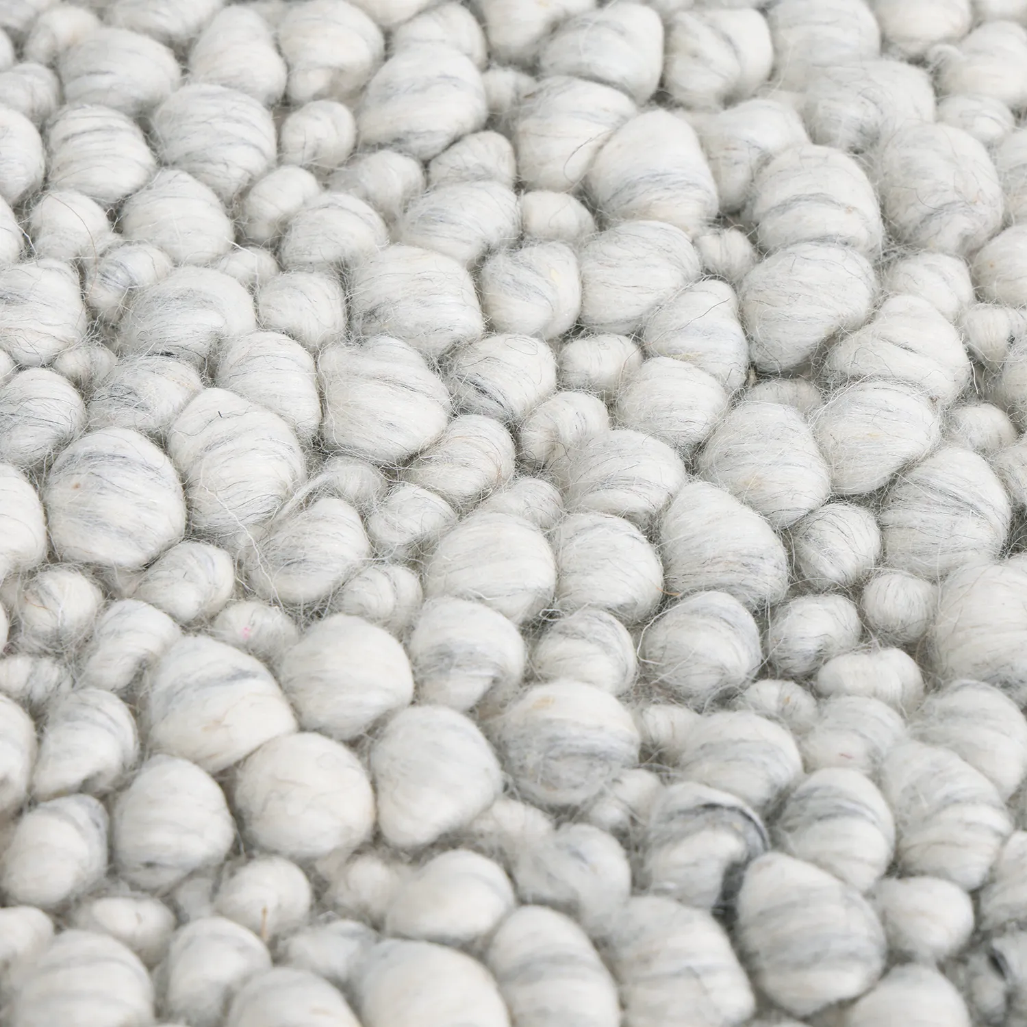 Vlněný koberec - Sala Irregular Wool Bubble (světle šedá melanž)