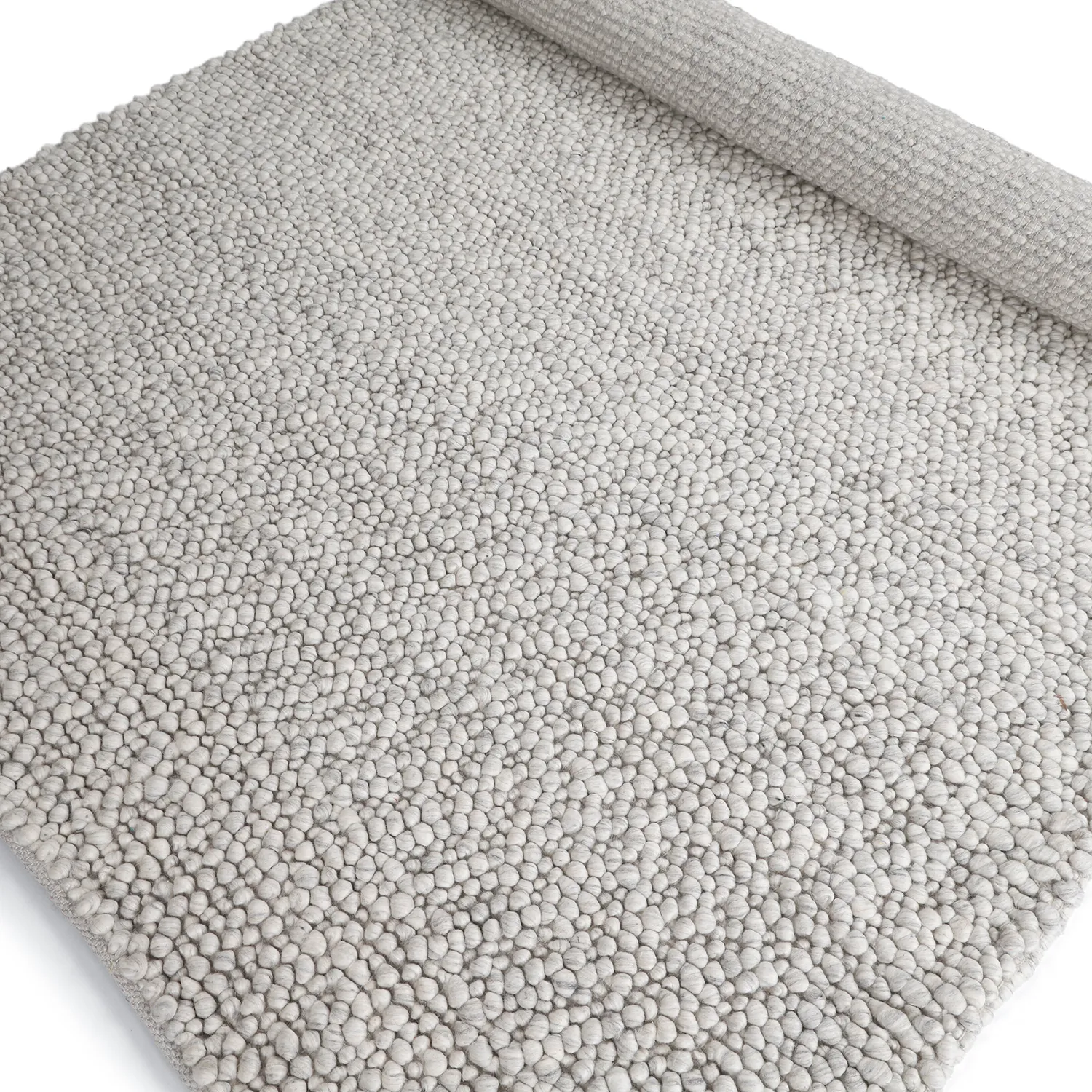 Vlněný koberec - Sala Irregular Wool Bubble (světle šedá melanž)