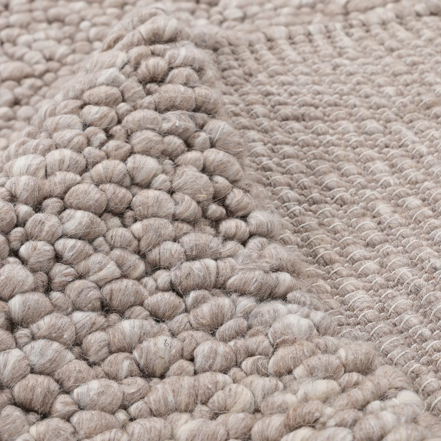 Vlněný koberec - Sala Irregular Wool Bubble (taupe/bílá melanž)